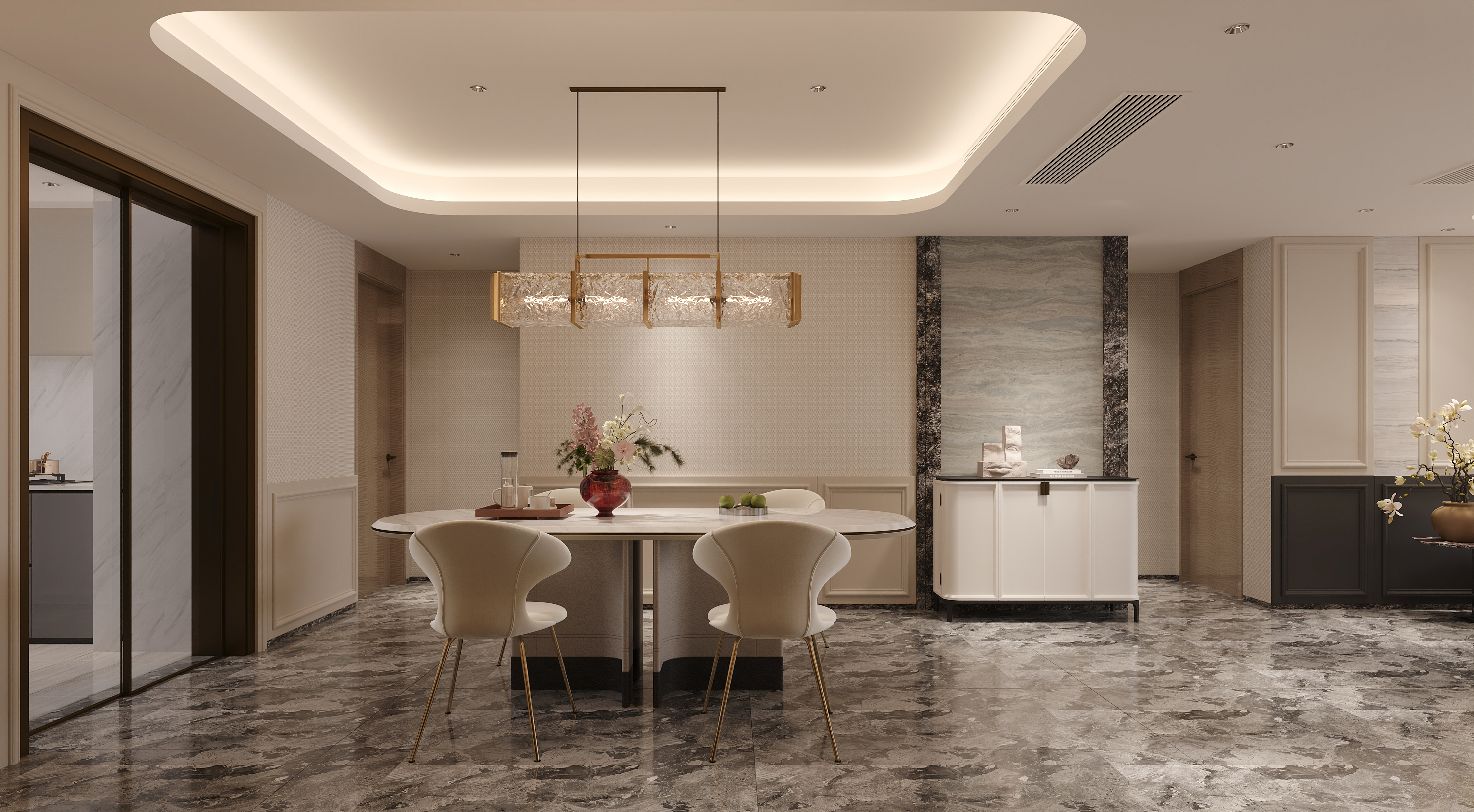 沈阳  雅颂阁145㎡  港式轻奢效果表现-8