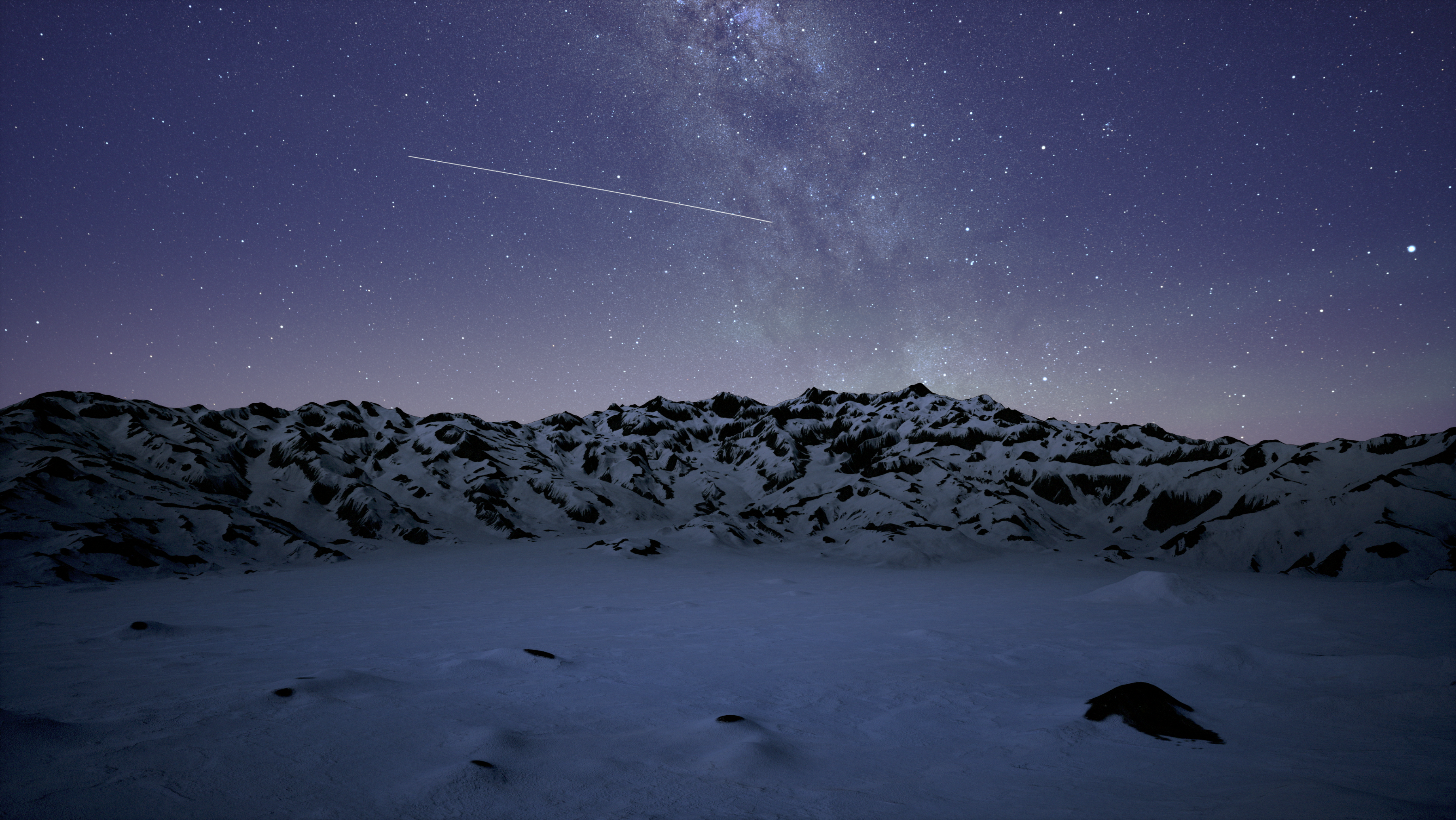Snow Mountain Created in Gaea & Unreal Engine 5-0