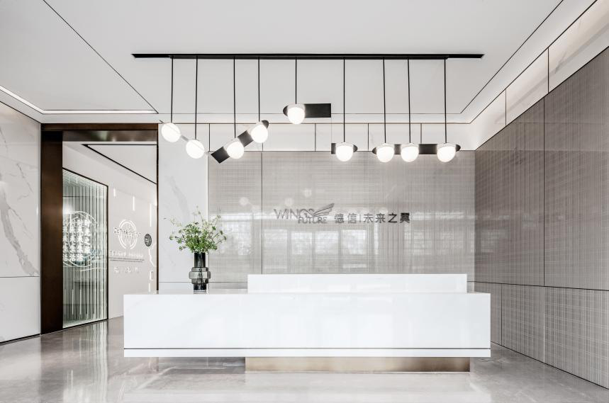 德信未来之翼售楼处 | 现代与古典的宁静奢华融合-9