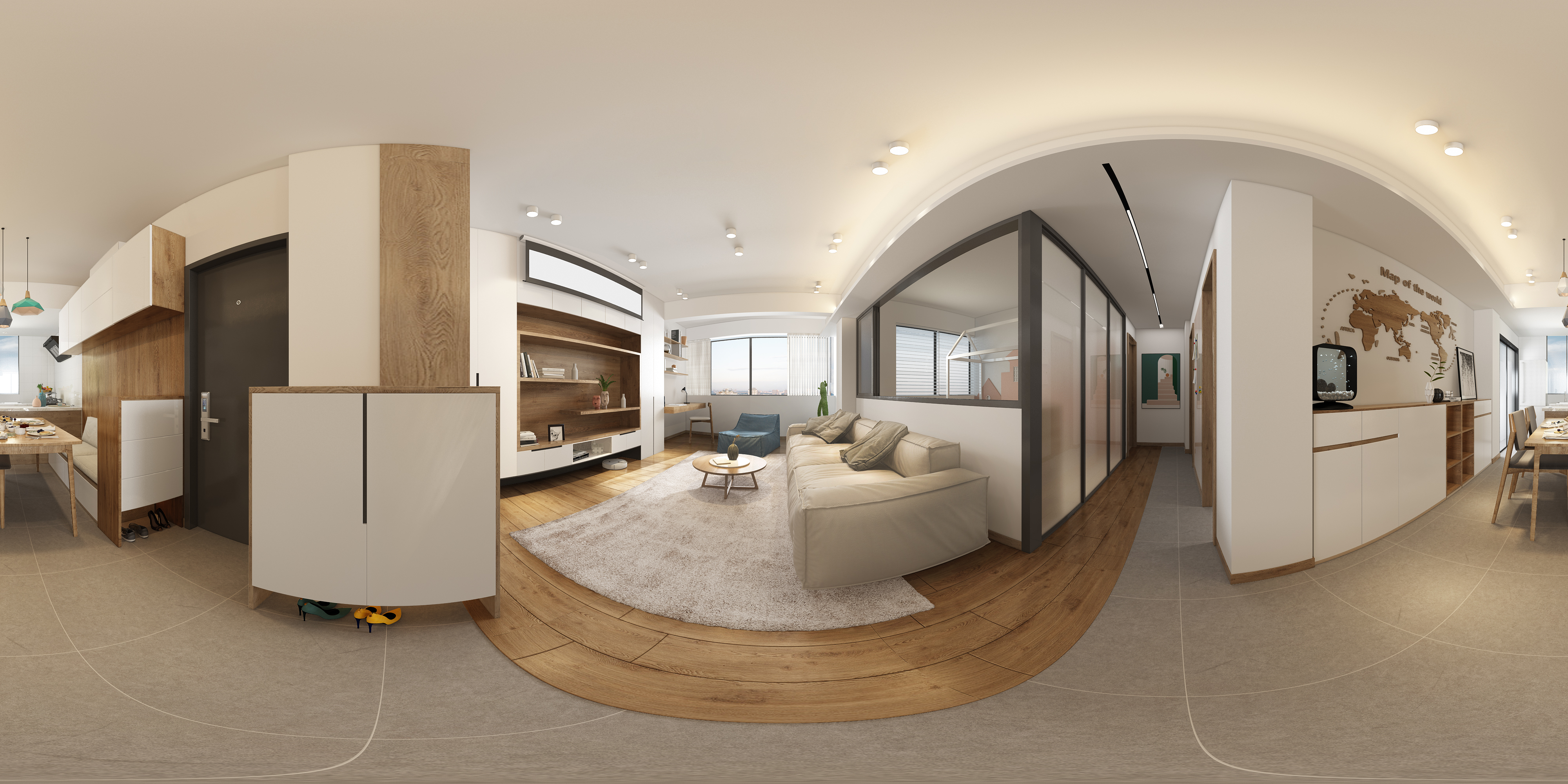 深圳口山全案设计：宝安·海滨广场，四代同堂的温馨家-3