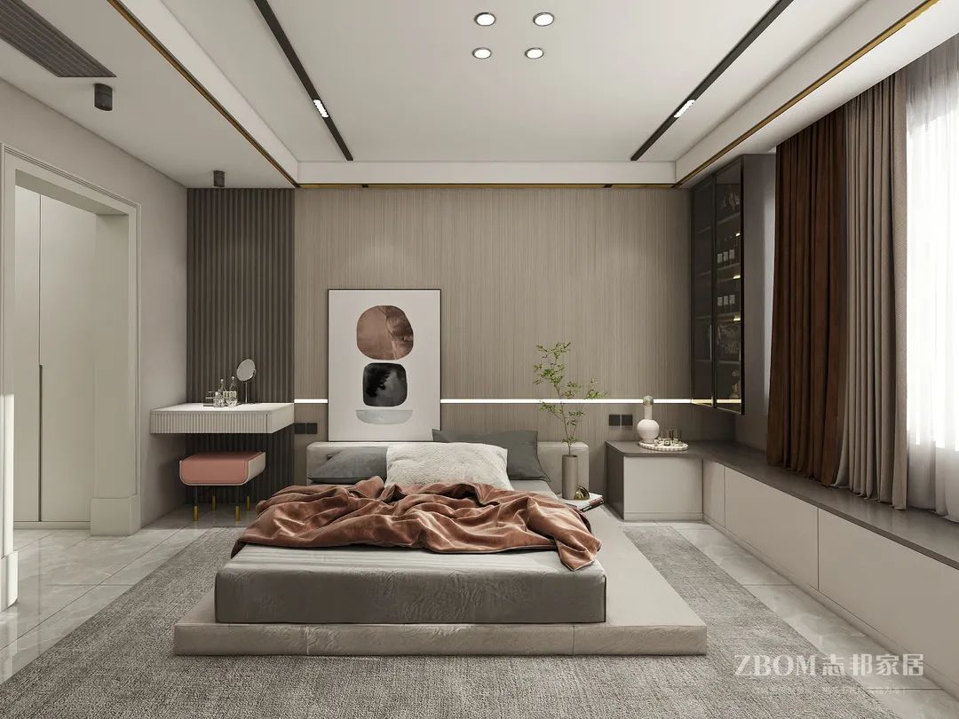 武安郭金渠 129㎡现代轻奢风设计-31