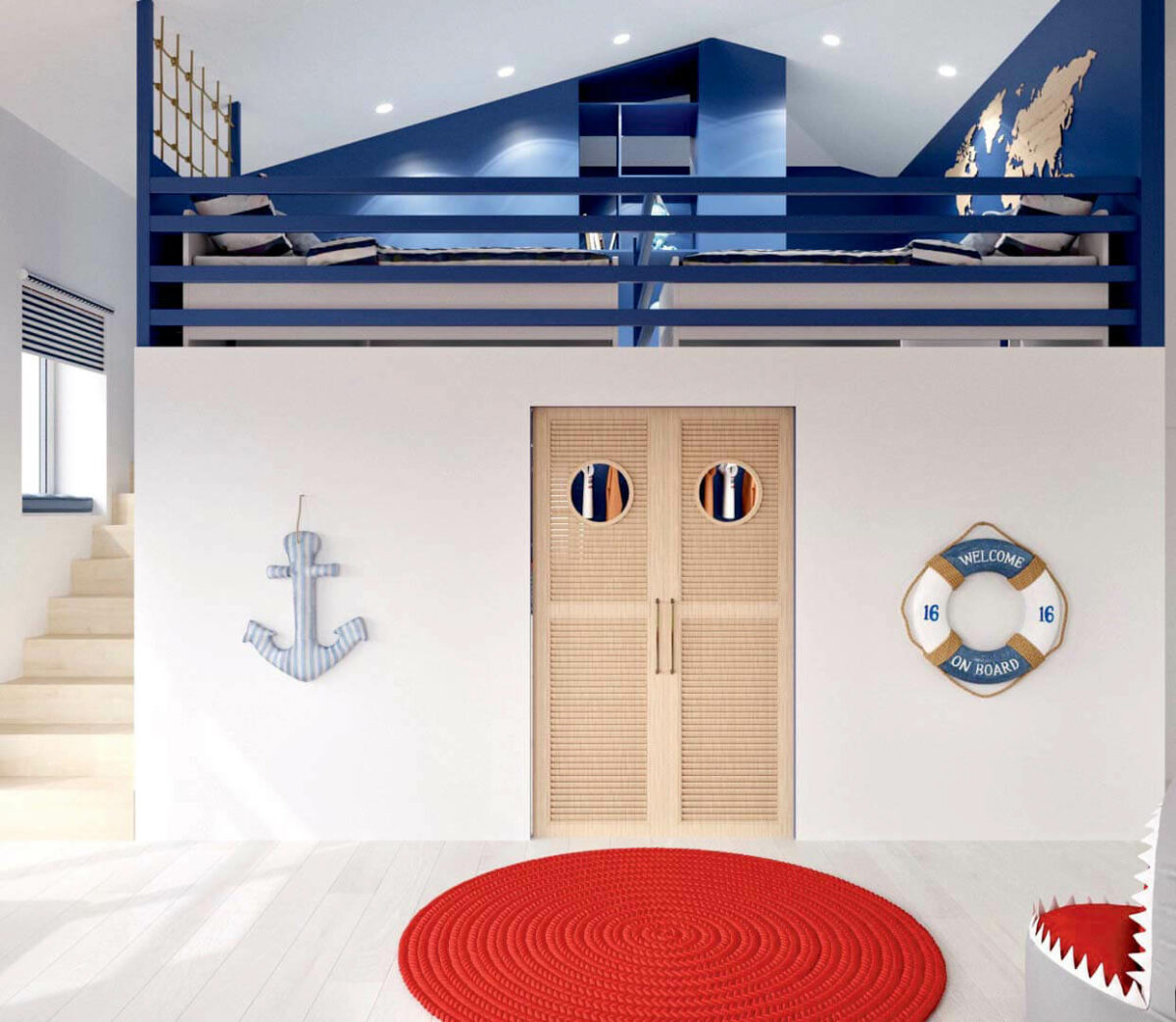 Детская мебель для комнаты 3 мальчиков от фабрики «Mamka™»-2