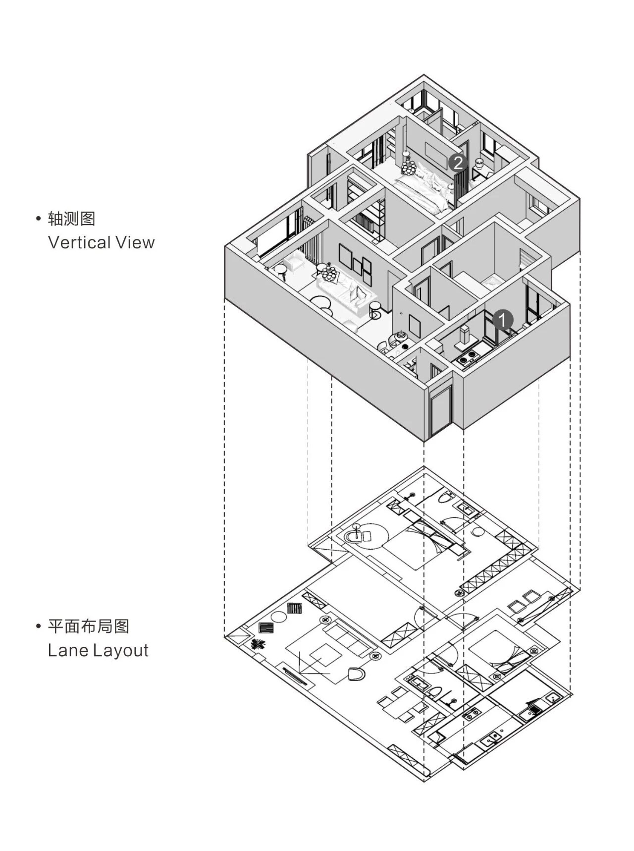 双流区 128㎡四室两厅现代复古空间设计-7