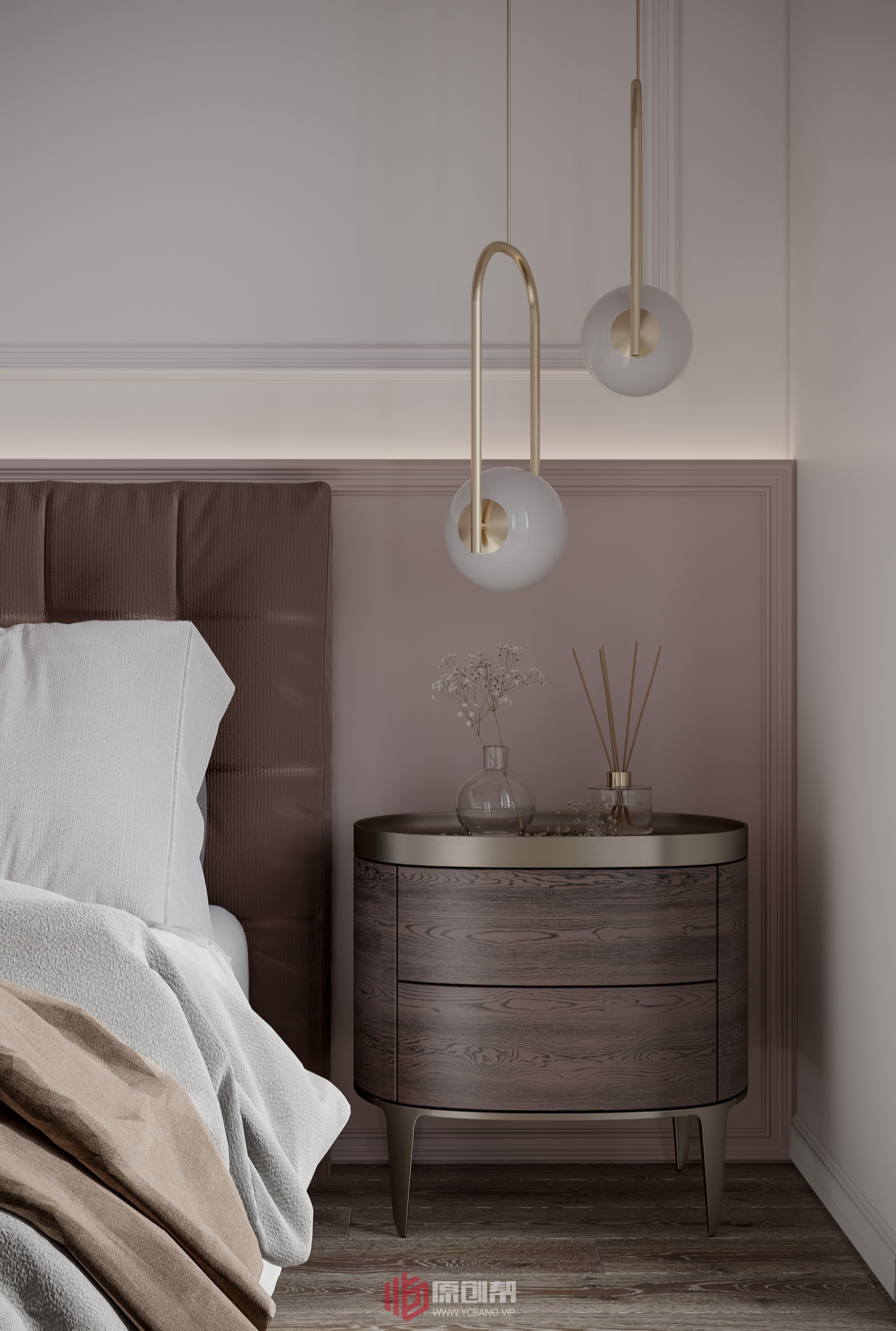 温柔粉系少女心梦幻新家丨中国新余丨新余子拾装饰设计有限公司-4