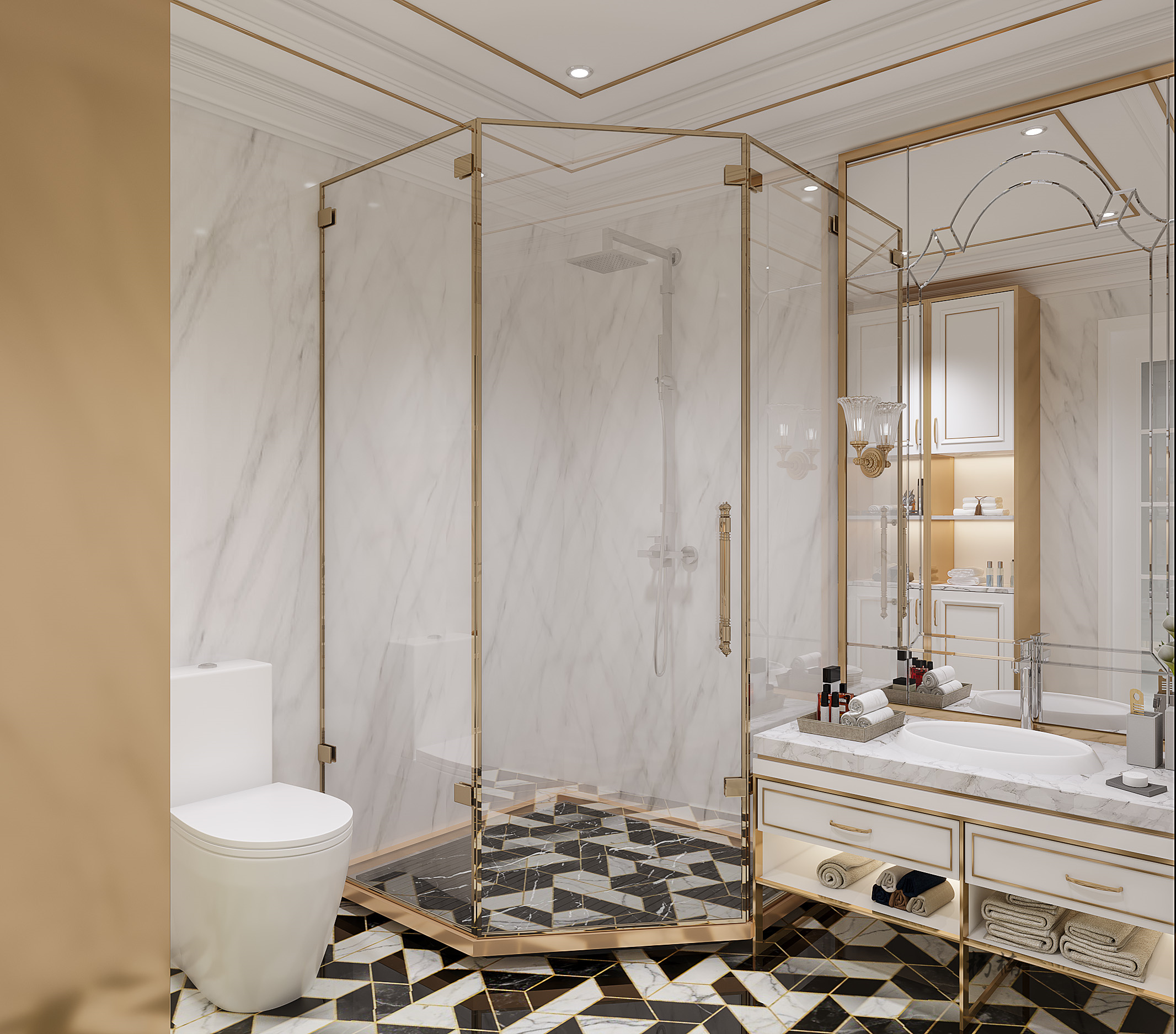 法式轻奢平层设计案例-11