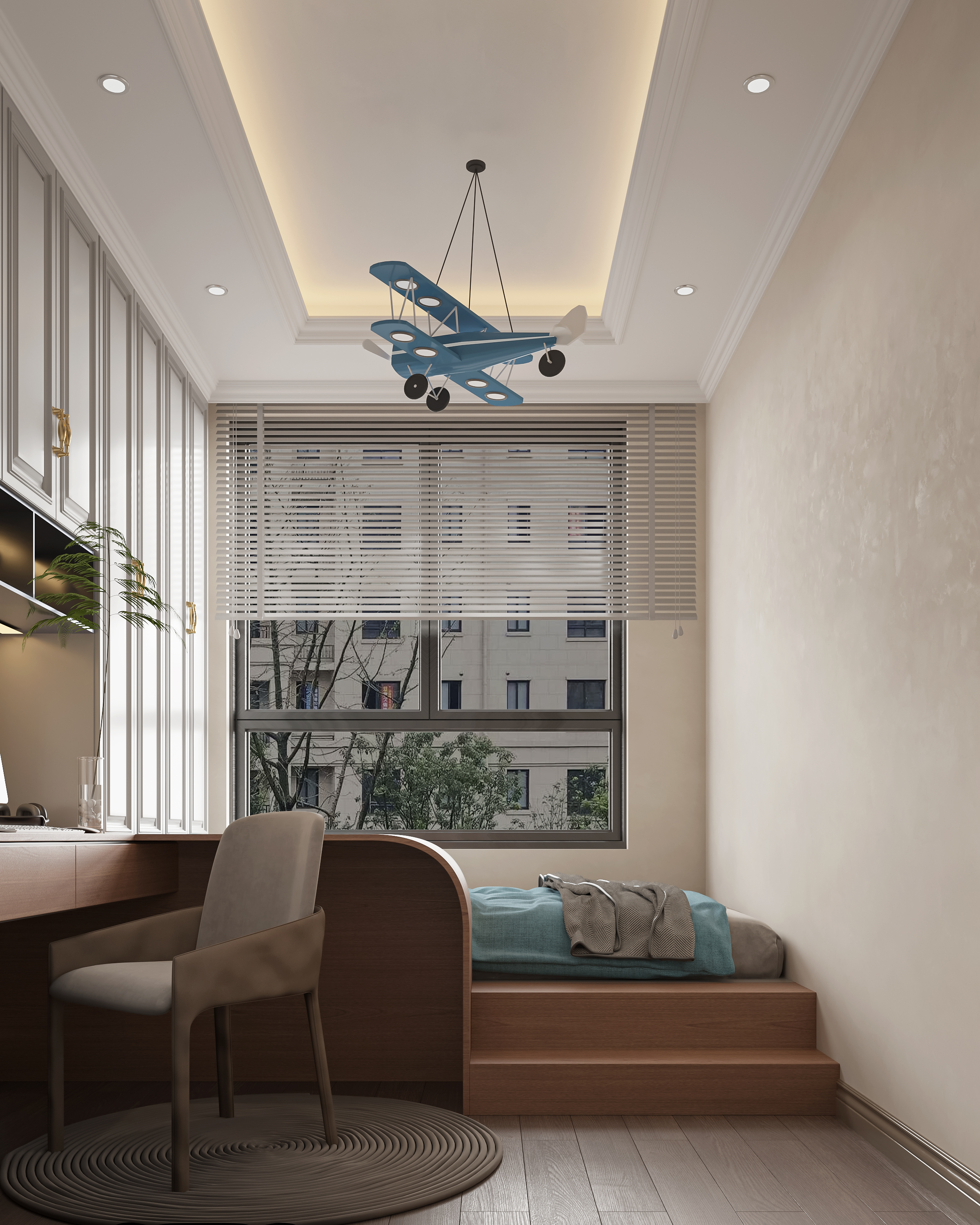 简美客餐厅卧室  效果图表现-1