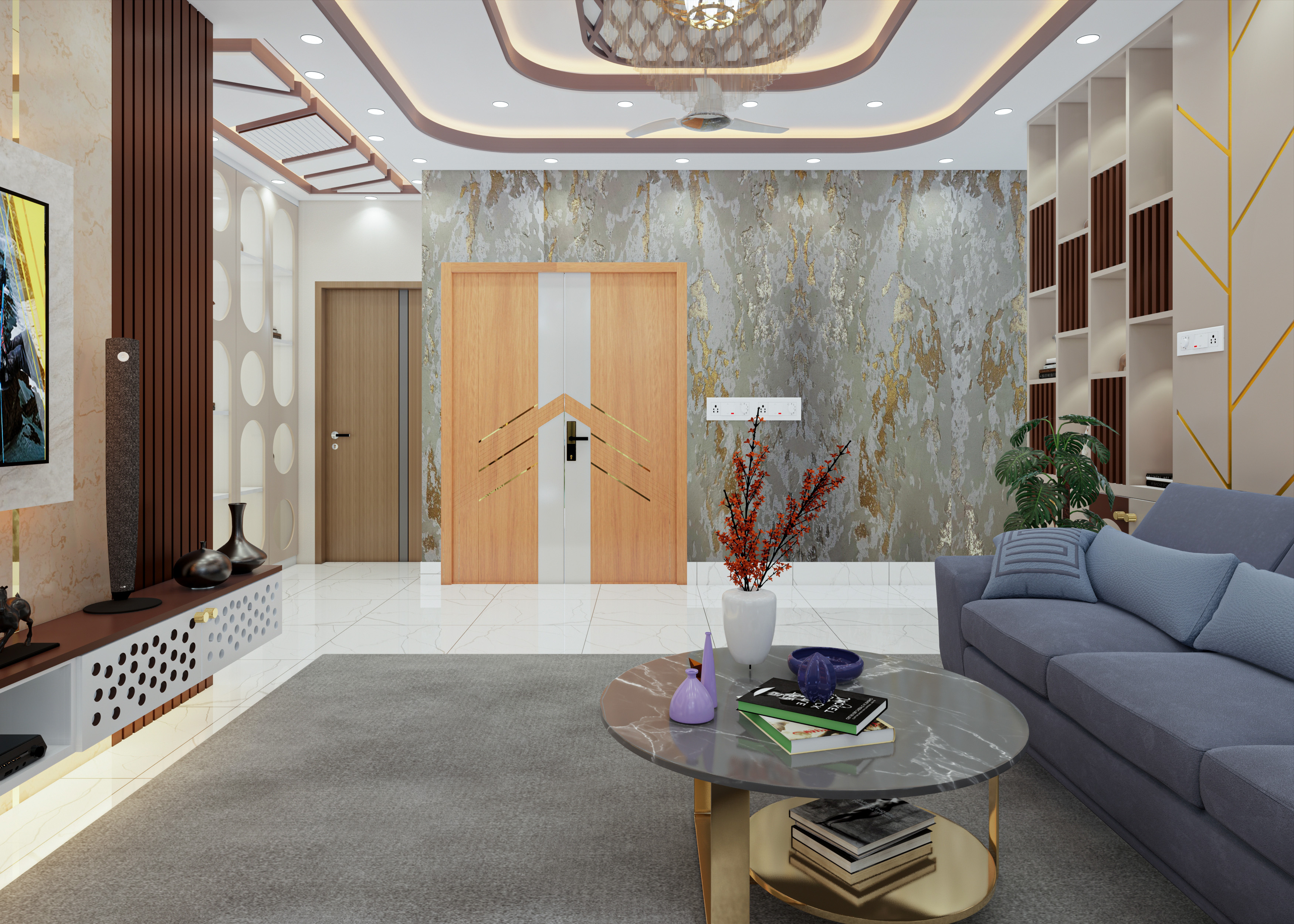 Living,Daining & kitchen室内设计项目丨Jr.Architect MD.Faruk-7