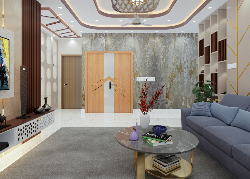 Living,Daining & kitchen室内设计项目丨Jr.Architect MD.Faruk-7