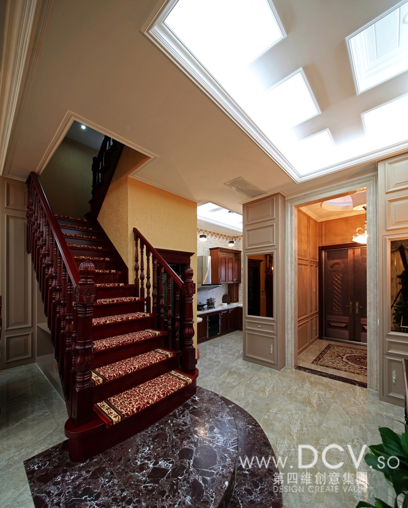 西安 秦岭山水香樟苑别墅欧式时尚样板间设计案例-8