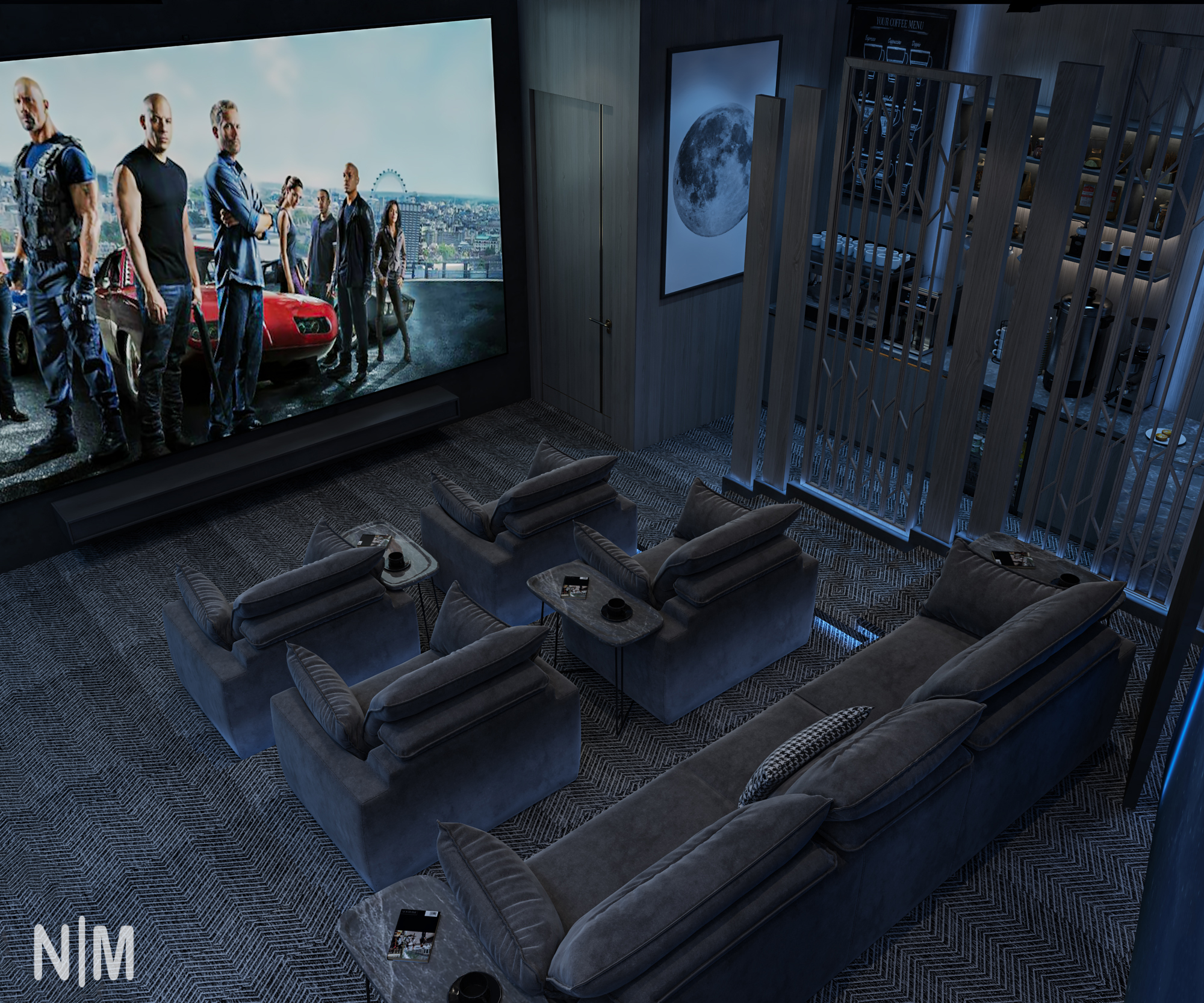现代电影院房间设计丨沙特阿拉伯-10