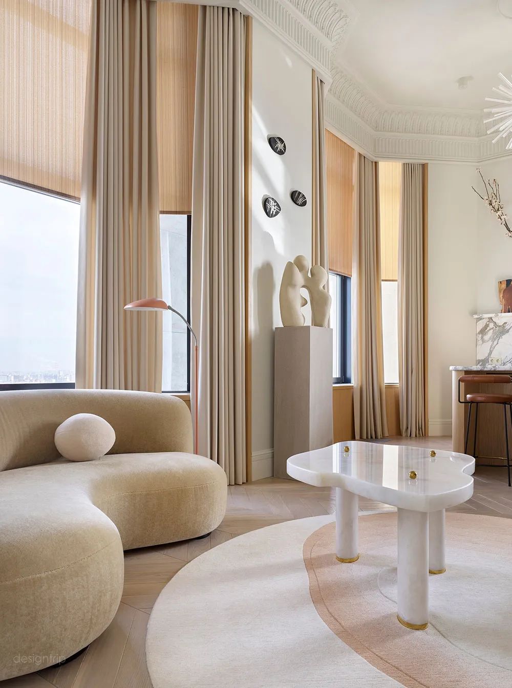 俄罗斯轻奢法式公寓设计丨俄罗斯莫斯科丨Katerina Lashmanova 设计工作室-11