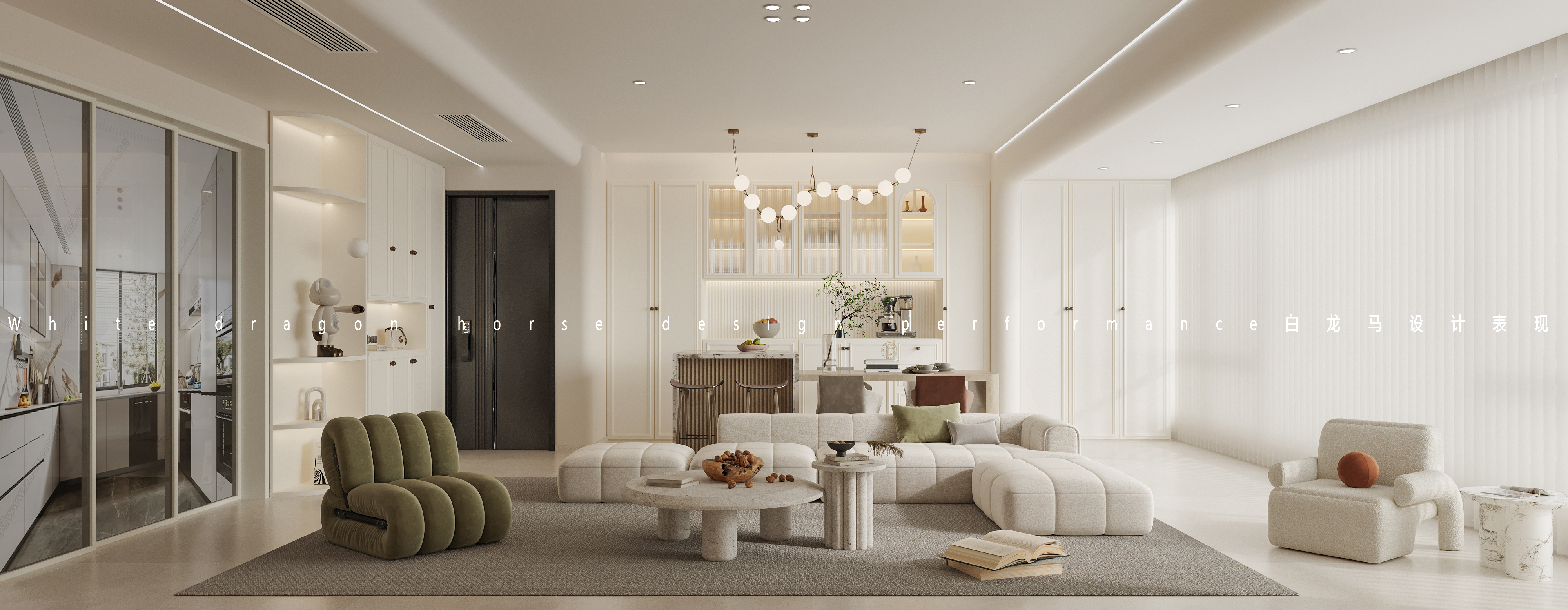 现代奶油风——白龙马效果图-4