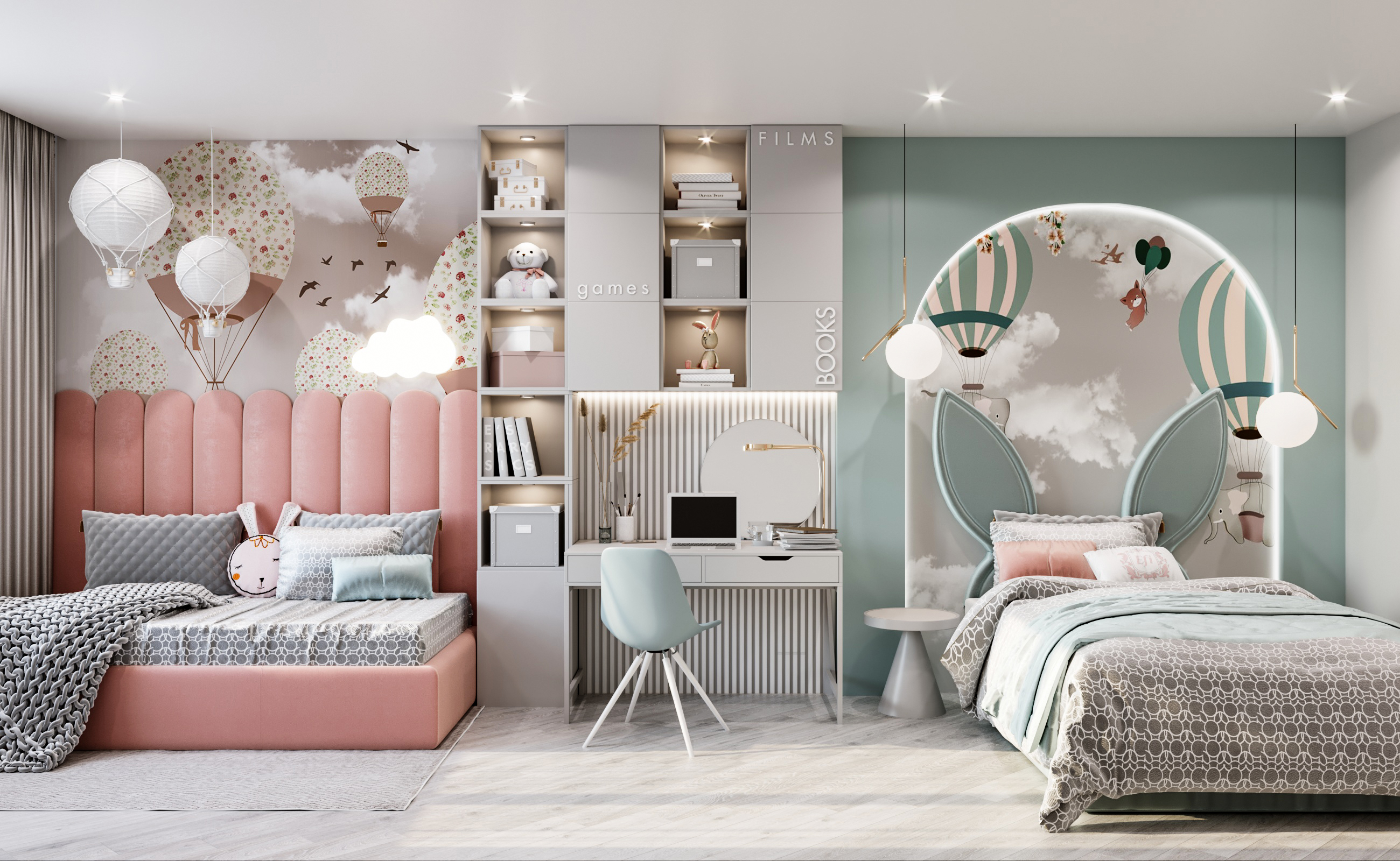 Детская для двух девочек, студия ARTHome г.Новосибирск-0