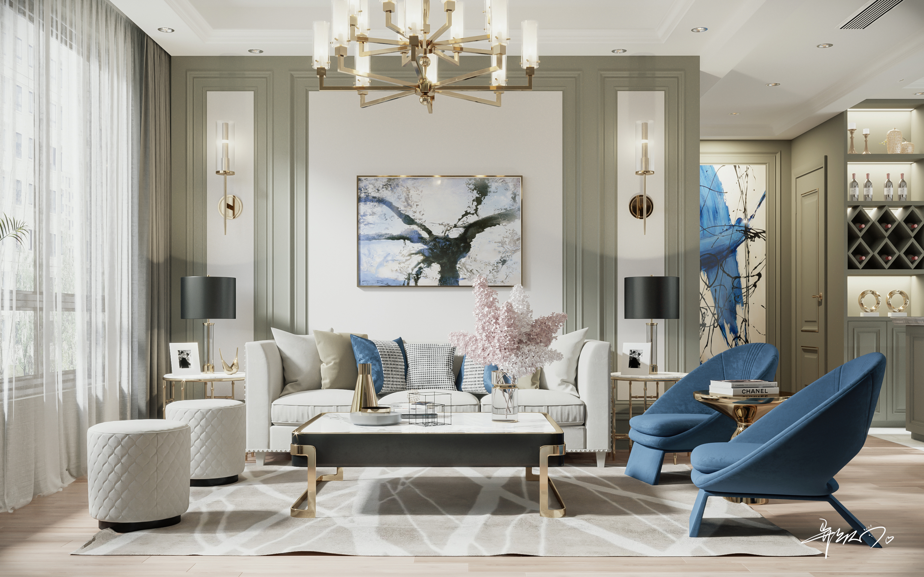 现代轻奢风在 Corona 项目的完美呈现-1