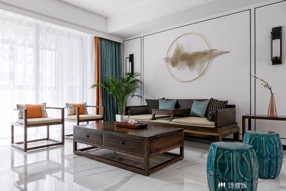 云归——160㎡新中式古典住宅  诗享家设计-4