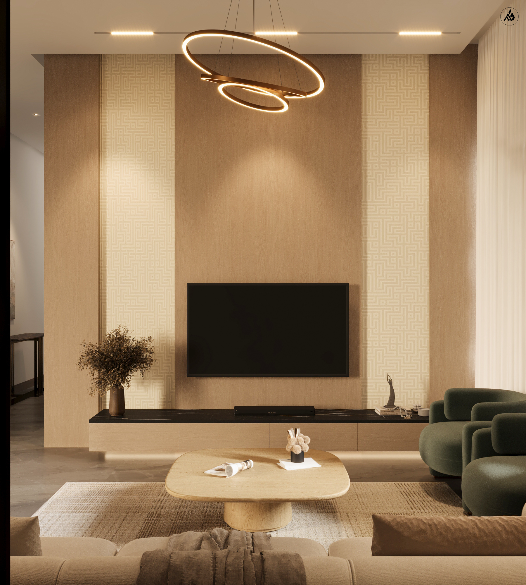 现代客厅设计丨沙特阿拉伯丨AYMAN ELGAMAL-6