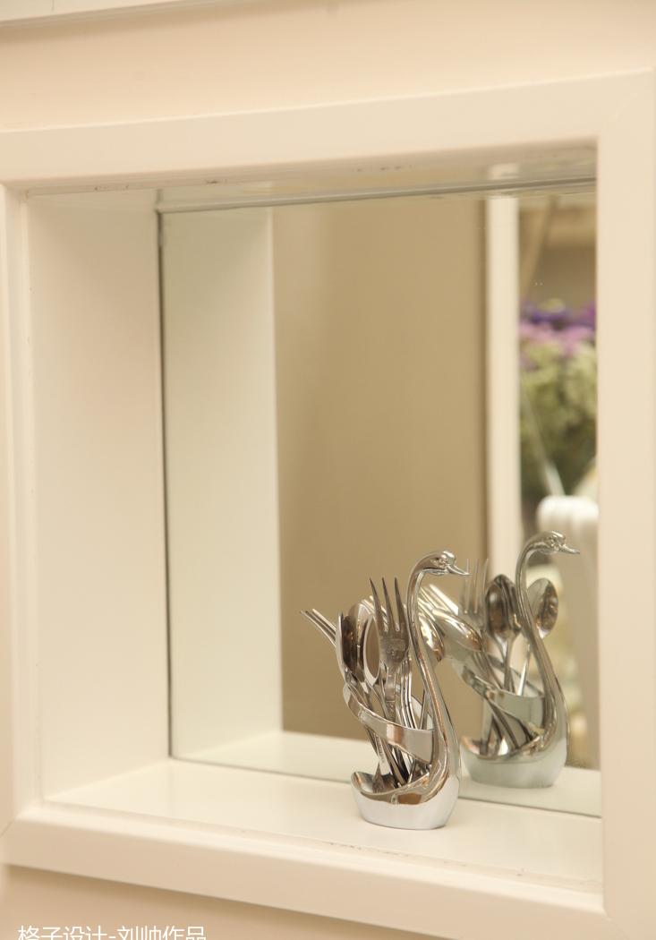 刘帅打造简欧三居室,弧形马赛克拼花、假壁炉增添欧式风情-14