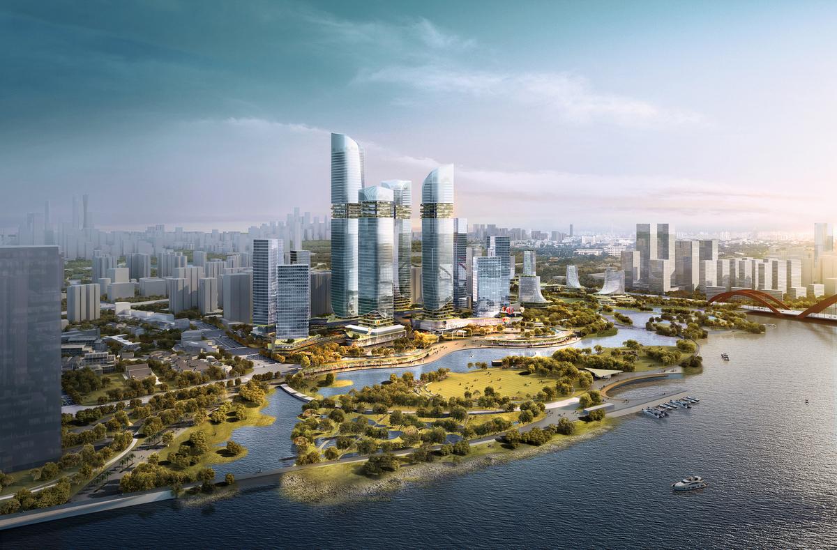 广州CBD南区新城市景观（大湾区新门户）设计丨中国广州丨德国安博戴水道,德国RSAA建筑事务所,庄子玉工作室-3