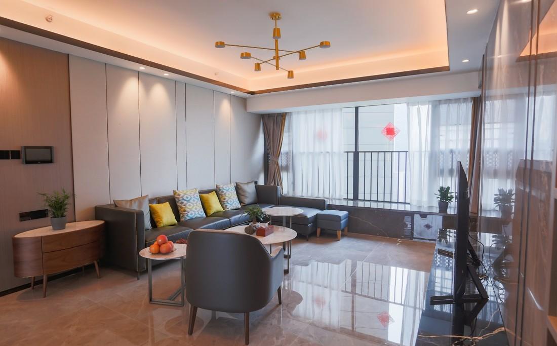 轻奢三居，心花上的舒适生活-4