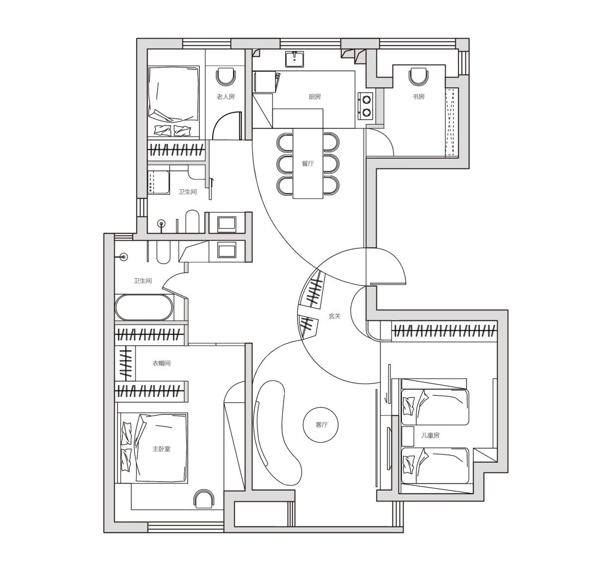 “旋境”:一种住宅类型的幻象重构丨中国北京丨戏构建筑设计工作室XIGO STUDIO-22