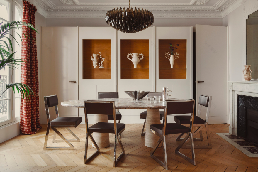 收藏家的别墅设计丨法国巴黎丨HauvetteMadani 室内设计工作室-62