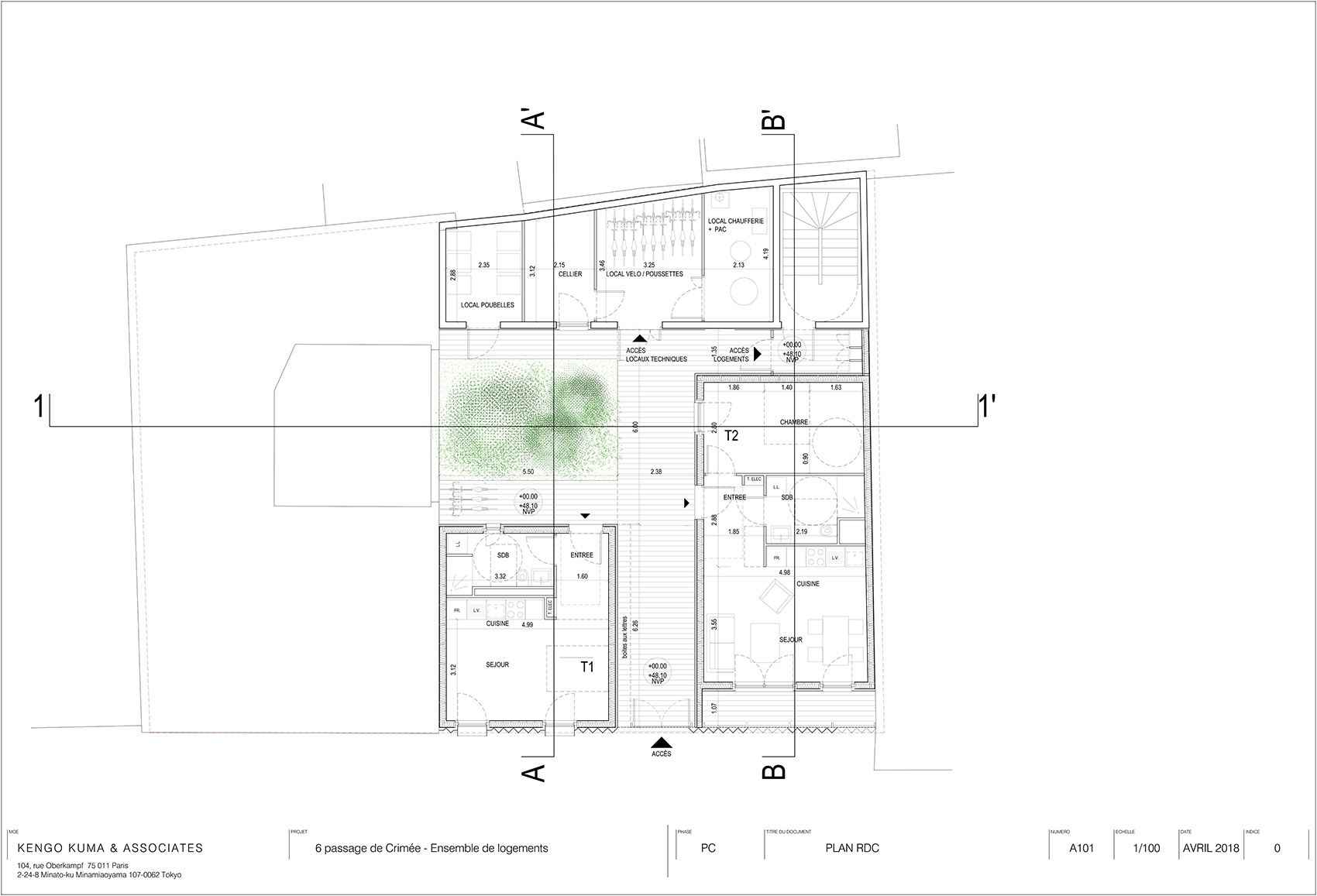 Yama Tani 公寓丨法国巴黎丨隈研吾建筑都市设计事务所-12