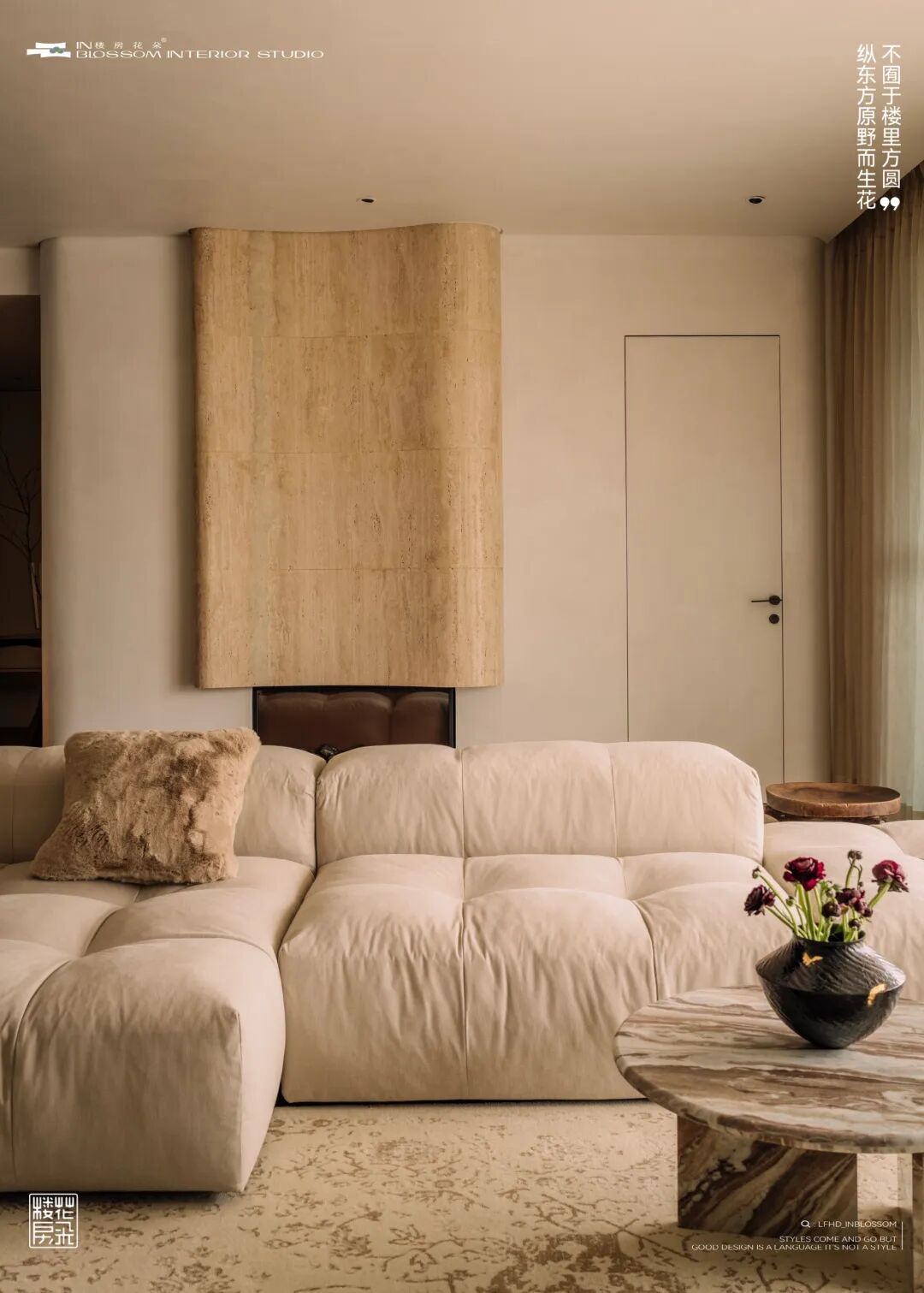 楼房花朵INBLOSSOM|私宅实景案例|舜山府240㎡自然侘寂《本质触觉》-18