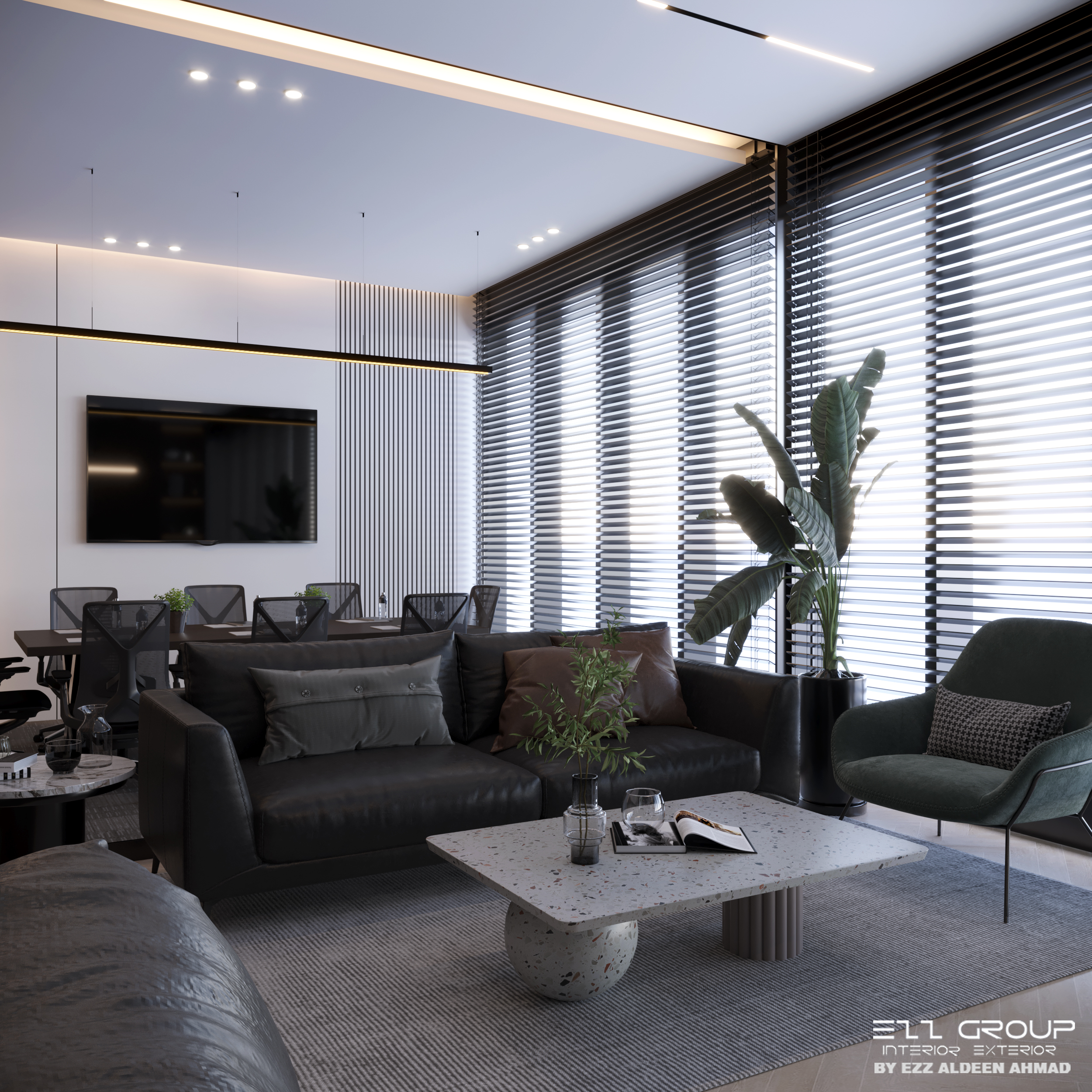 现代办公室内饰-1