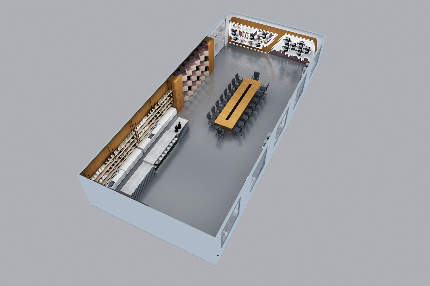 咖啡展示厅最终稿设计3D效果图-0