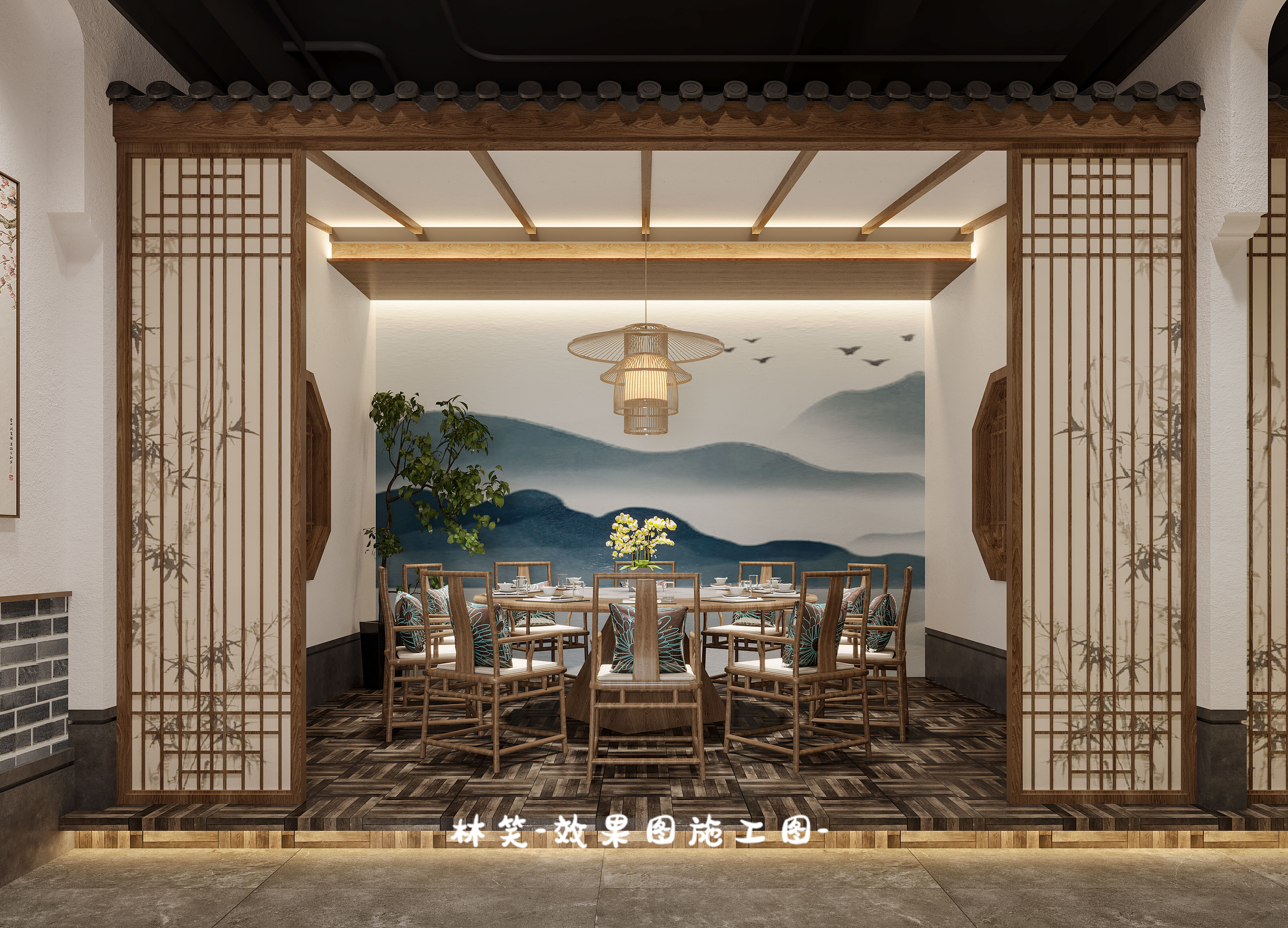 餐饮案例〡太美了！这家餐厅把徽派建筑融入了就餐环境-7