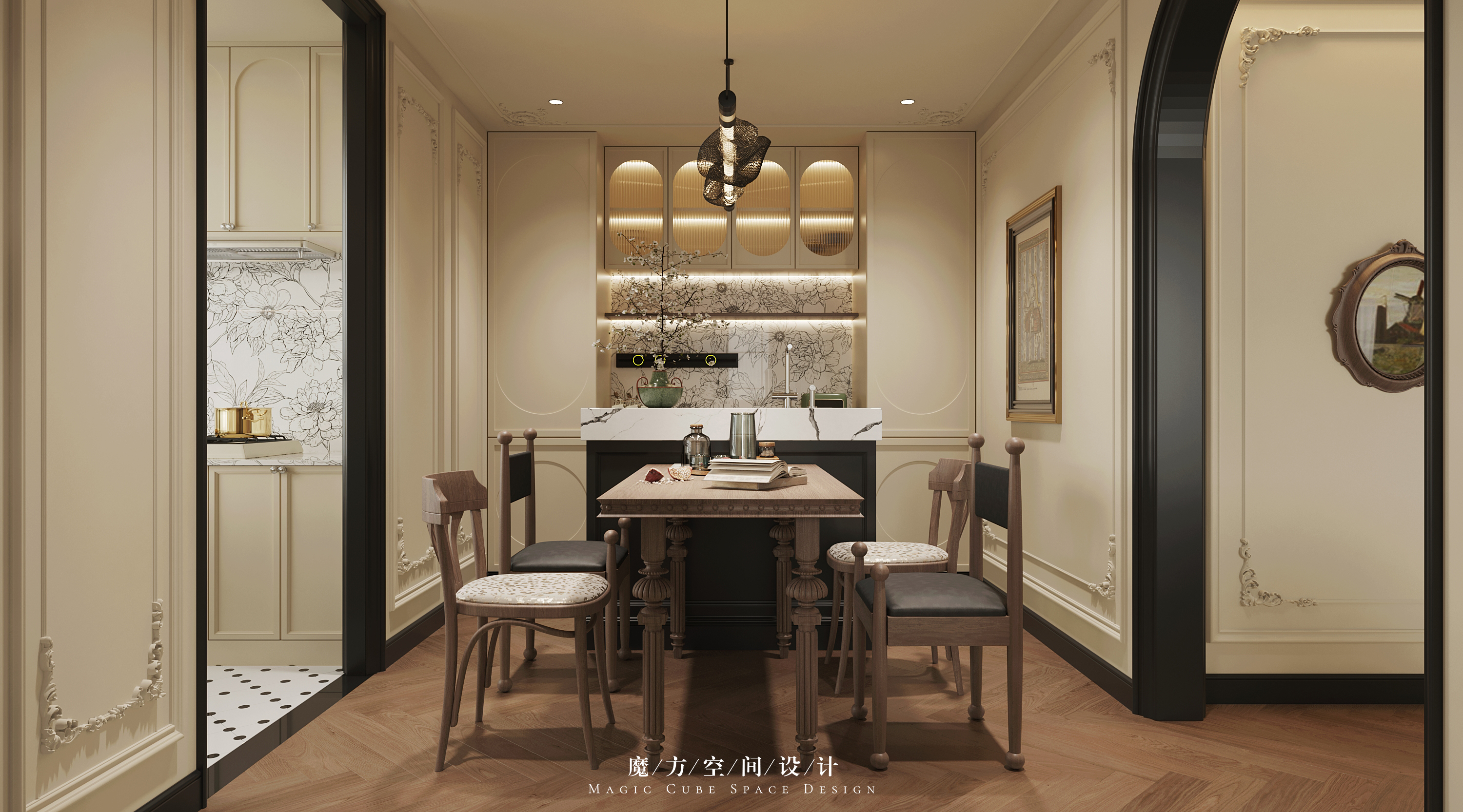 义乌•法式复古别墅设计丨中国丨魔方空间设计-19