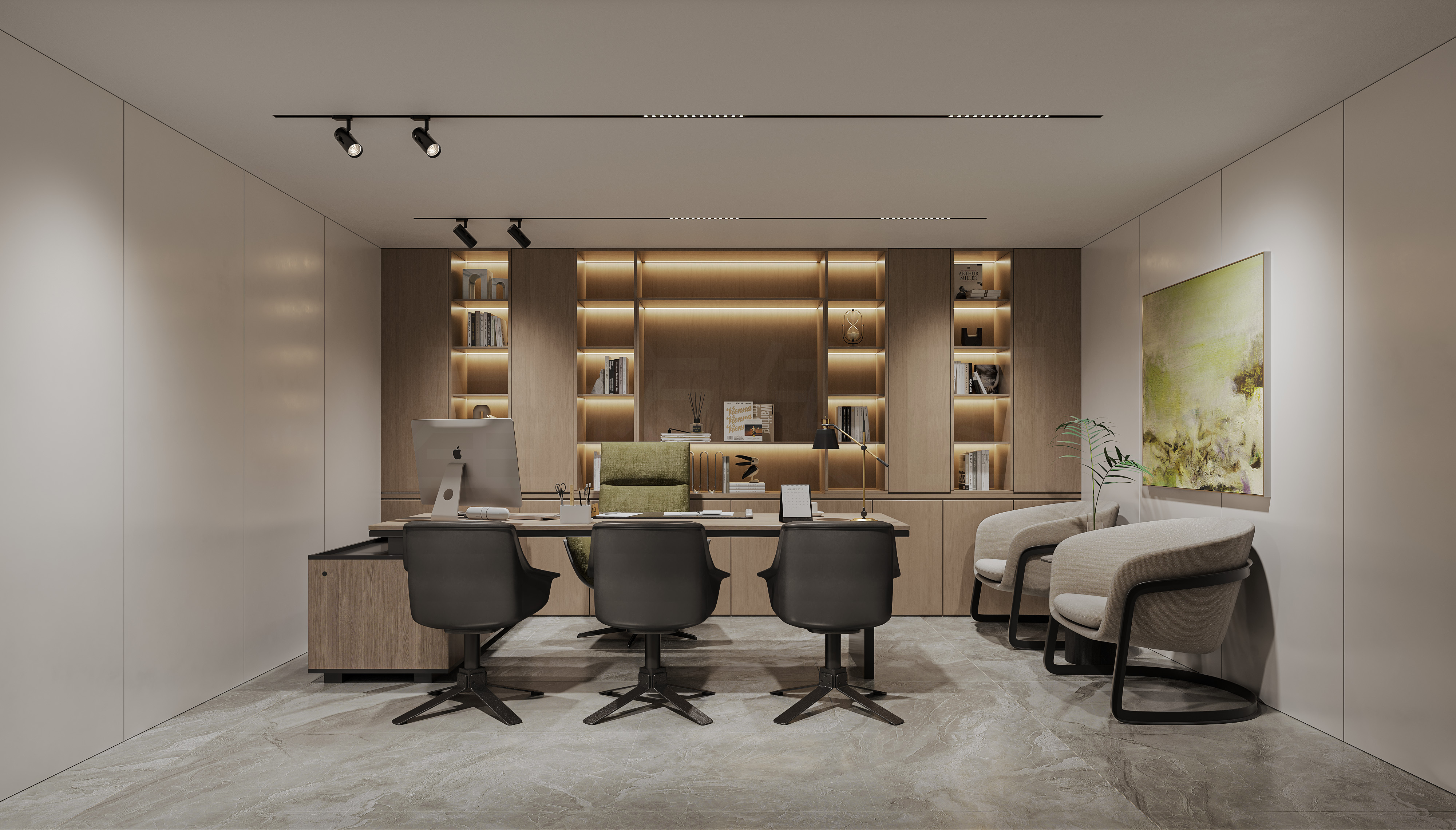 美容院效果图 员工区域 以及项目表现-0