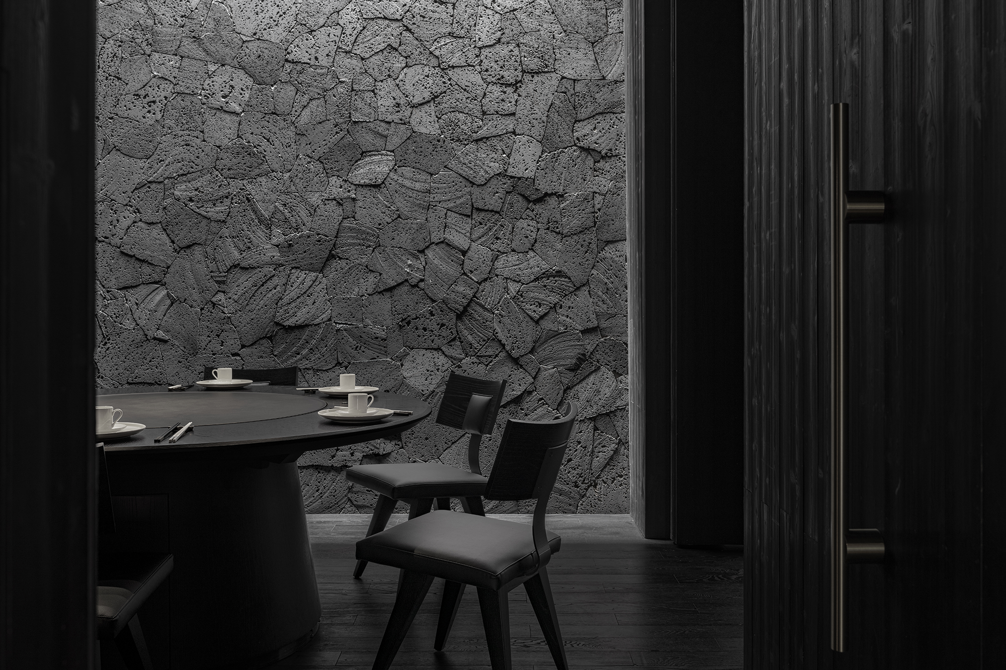 田间之上中国湘菜馆丨中国广州丨黑白木设计-97