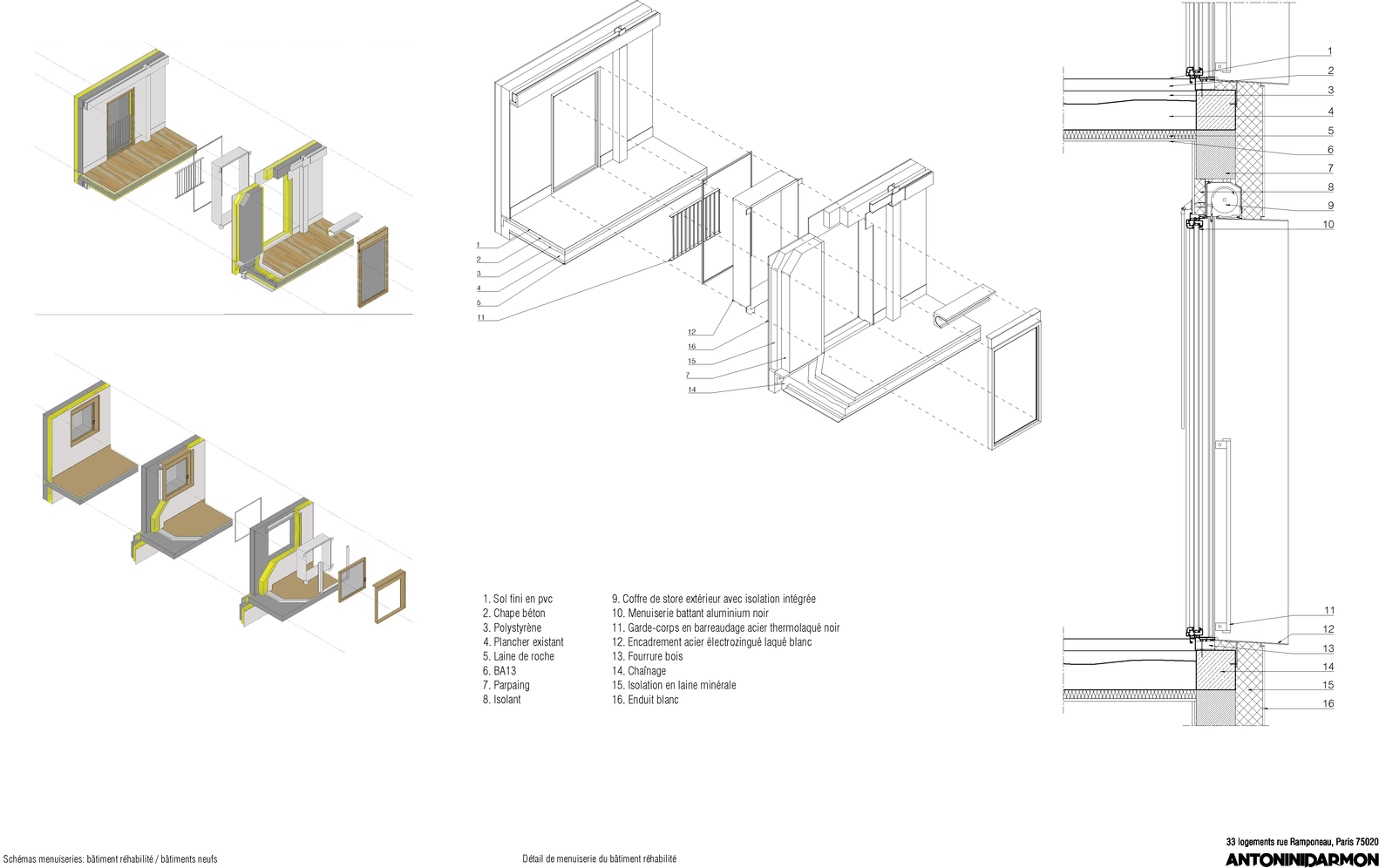 巴黎贝尔维尔区 33 套新旧住房的统一设计-37