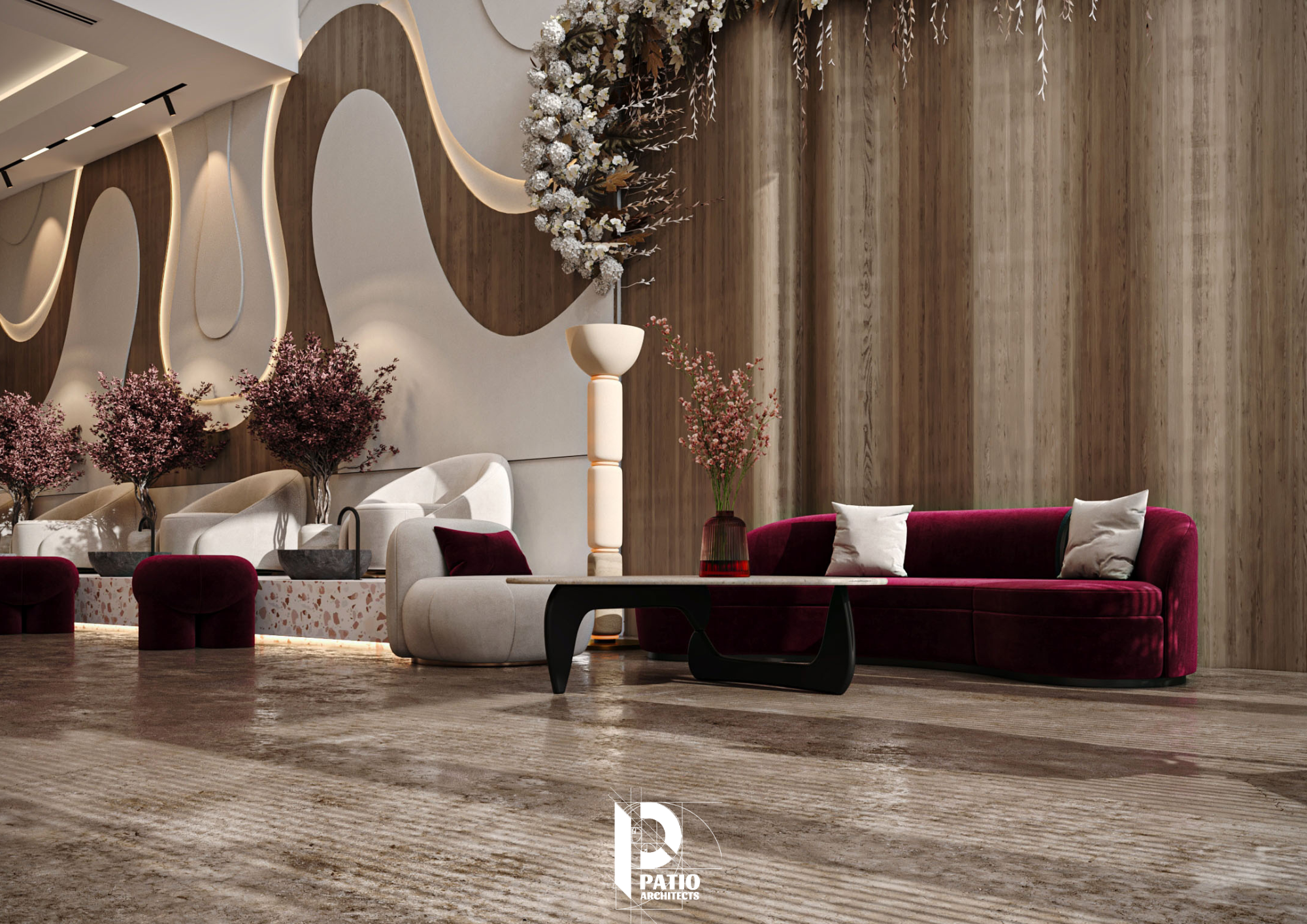 奢华沙龙设计理念

注：你提供的Lu·urious可能拼写有误，推测应该是Luxurious  丨沙特阿拉伯利雅得丨Patio Architects L.L.C-7