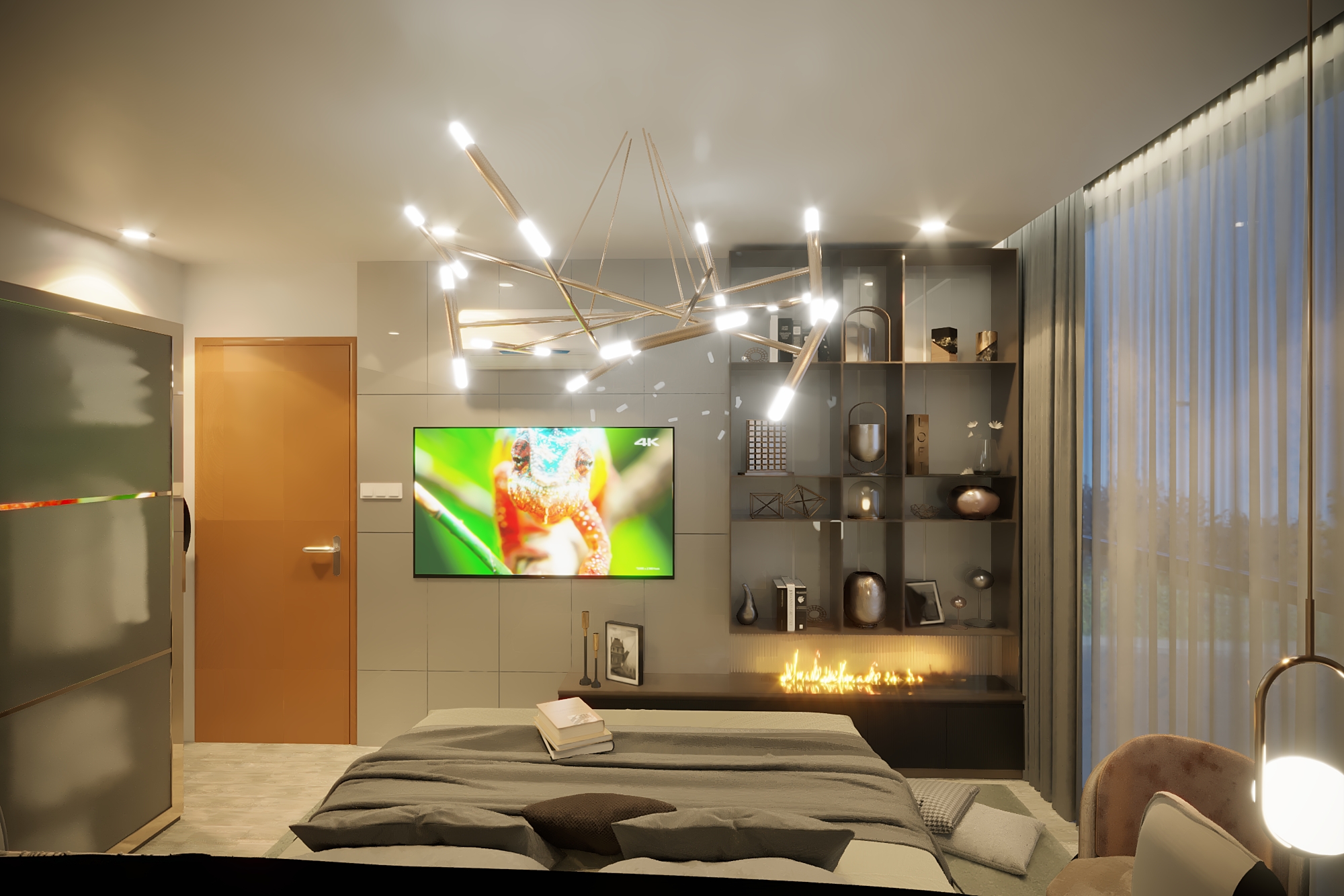 Bedroom Ultra Modern Corona Night Light 2021-3