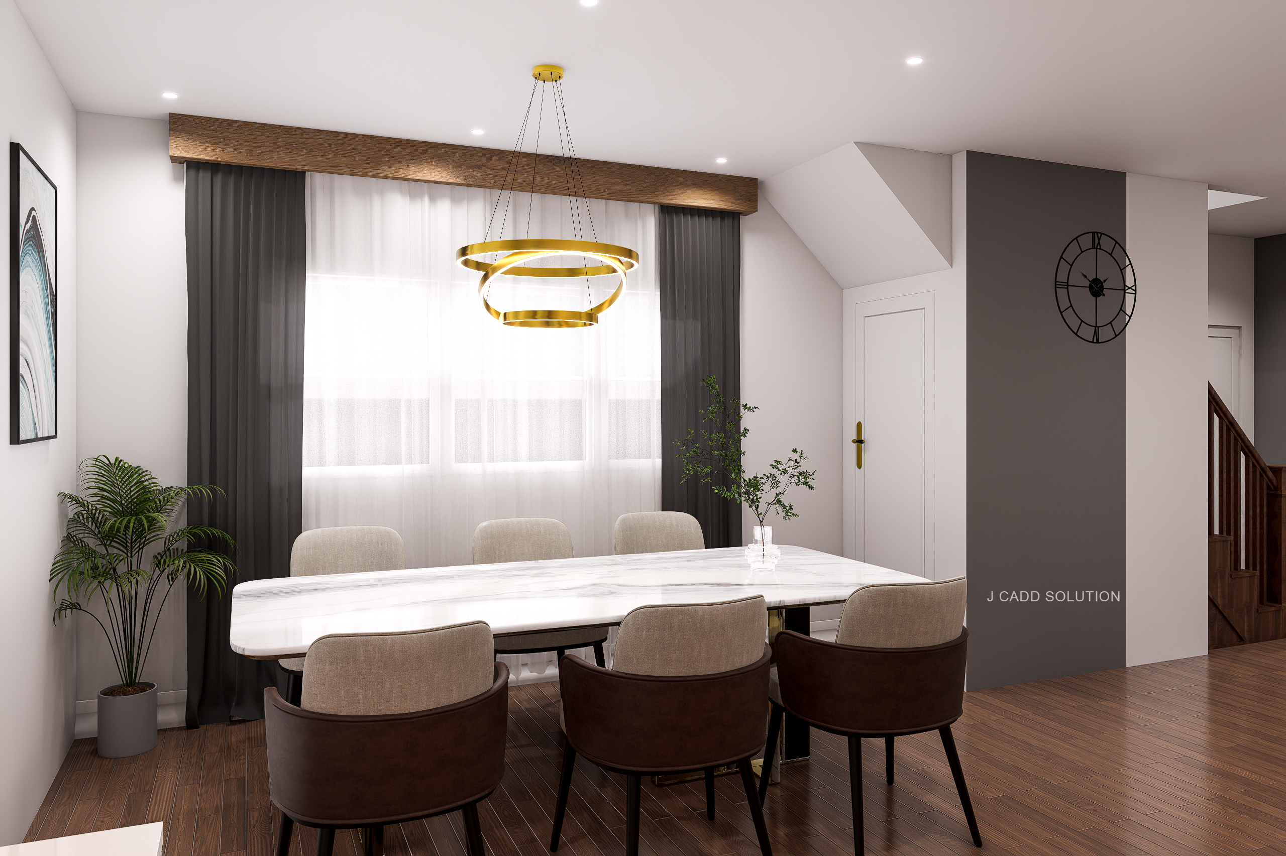 KITCHEN ,DINING ,LIVING INTERIOR PROJECT @ CANADA-5
