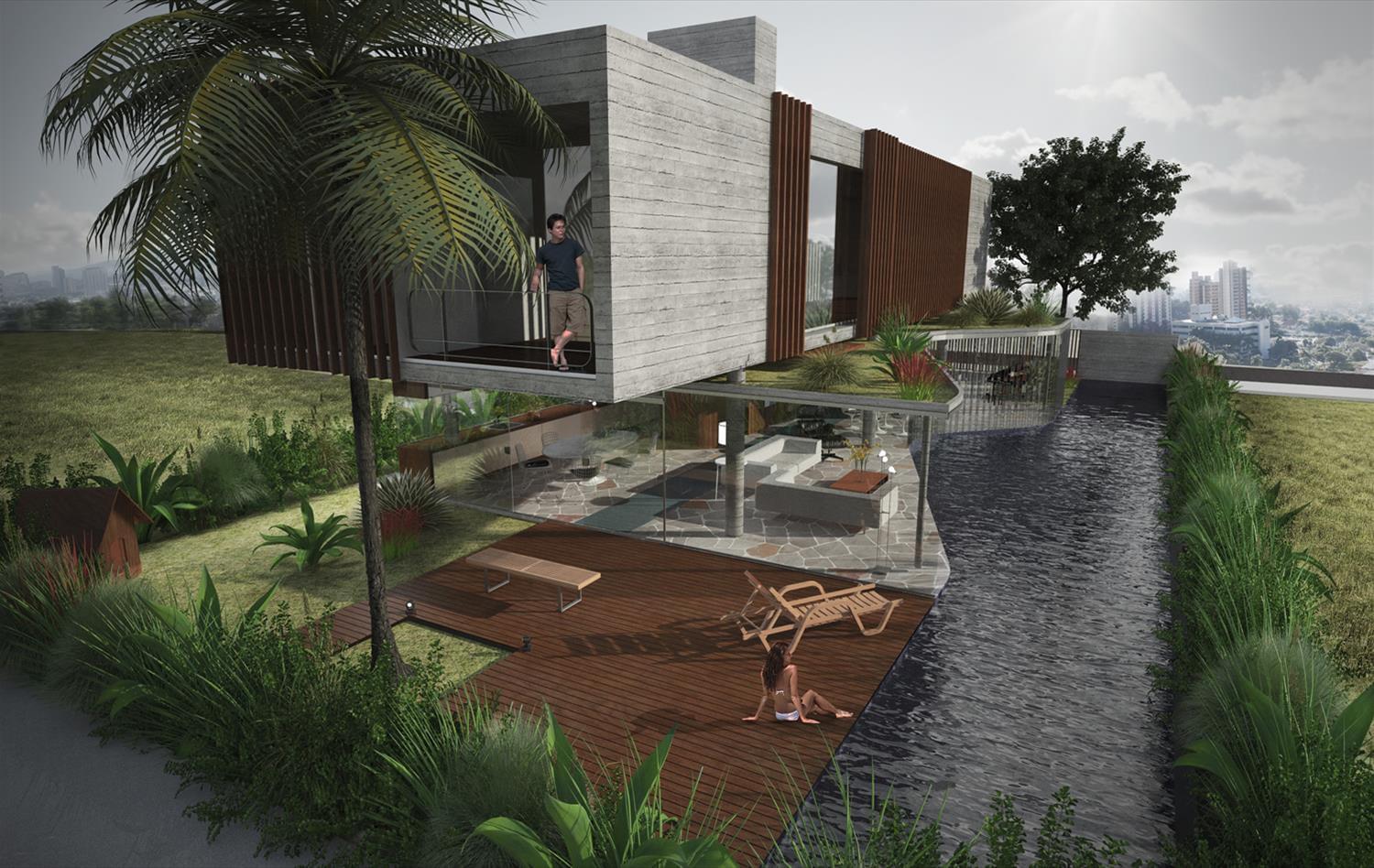 巴西 Lindgren Arquitetos 设计独特住宅，室内外空间完美融合-2