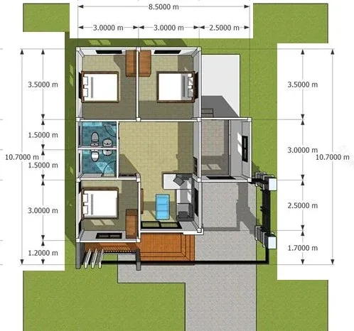 7款带侧边车位的现代简约住宅设计丨Ali Said(毕业于哈桑uddin大学建筑系)-21