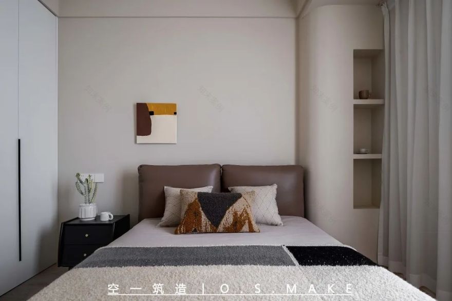 轻侘寂美学 · 重庆公园大道140平米三室一厅设计案例丨中国重庆丨空一筑造-99