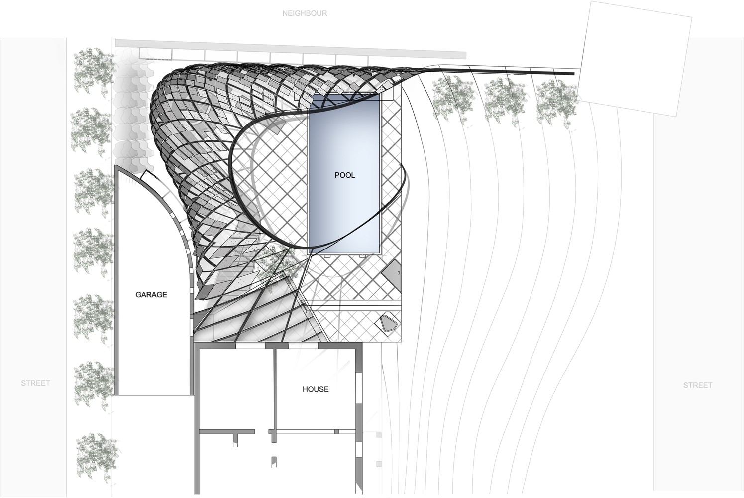 Heri&salli：花园茧形钢结构-16
