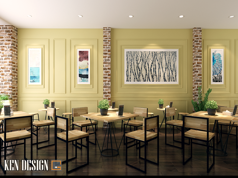 Quán trà sữa cô Thu phong cách hiện đại - Bản thiết kế 3D-10