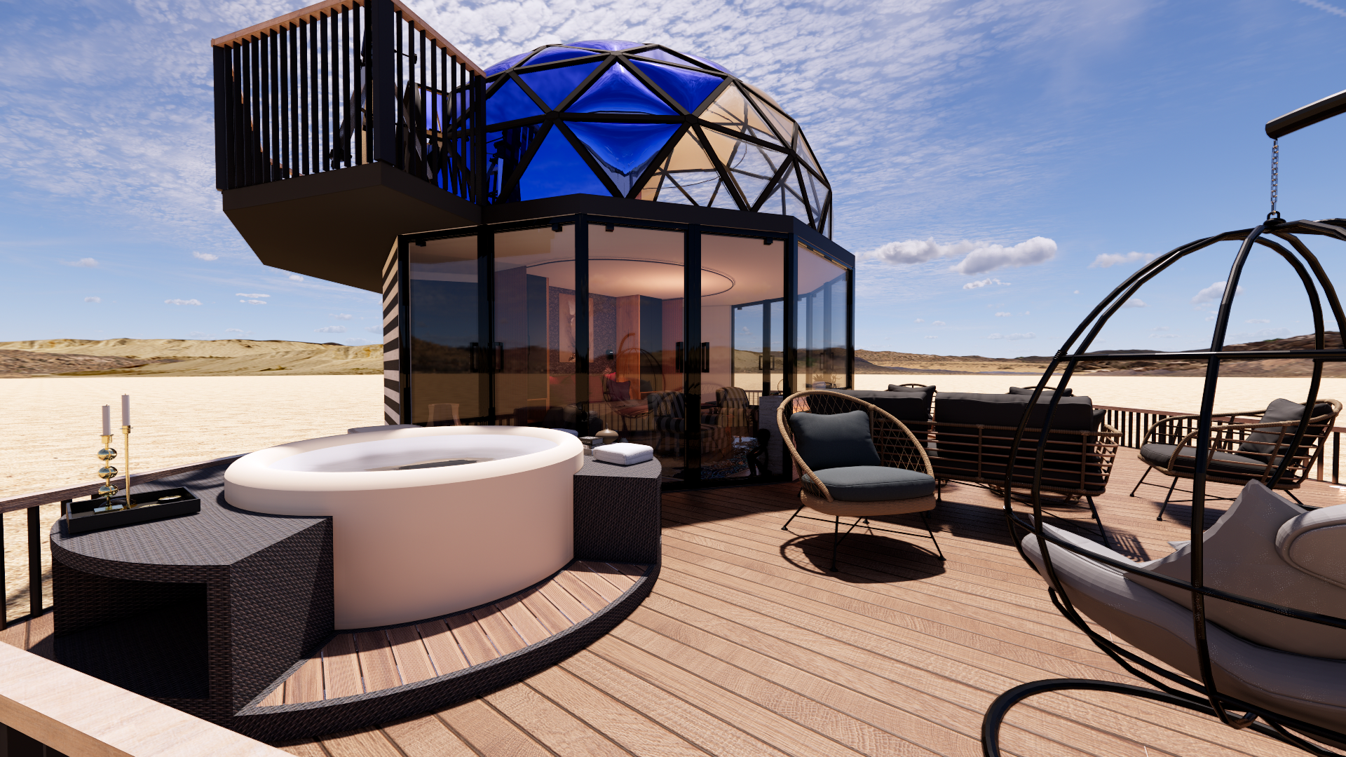 豪华露营舱 测地线圆顶佩特拉-29