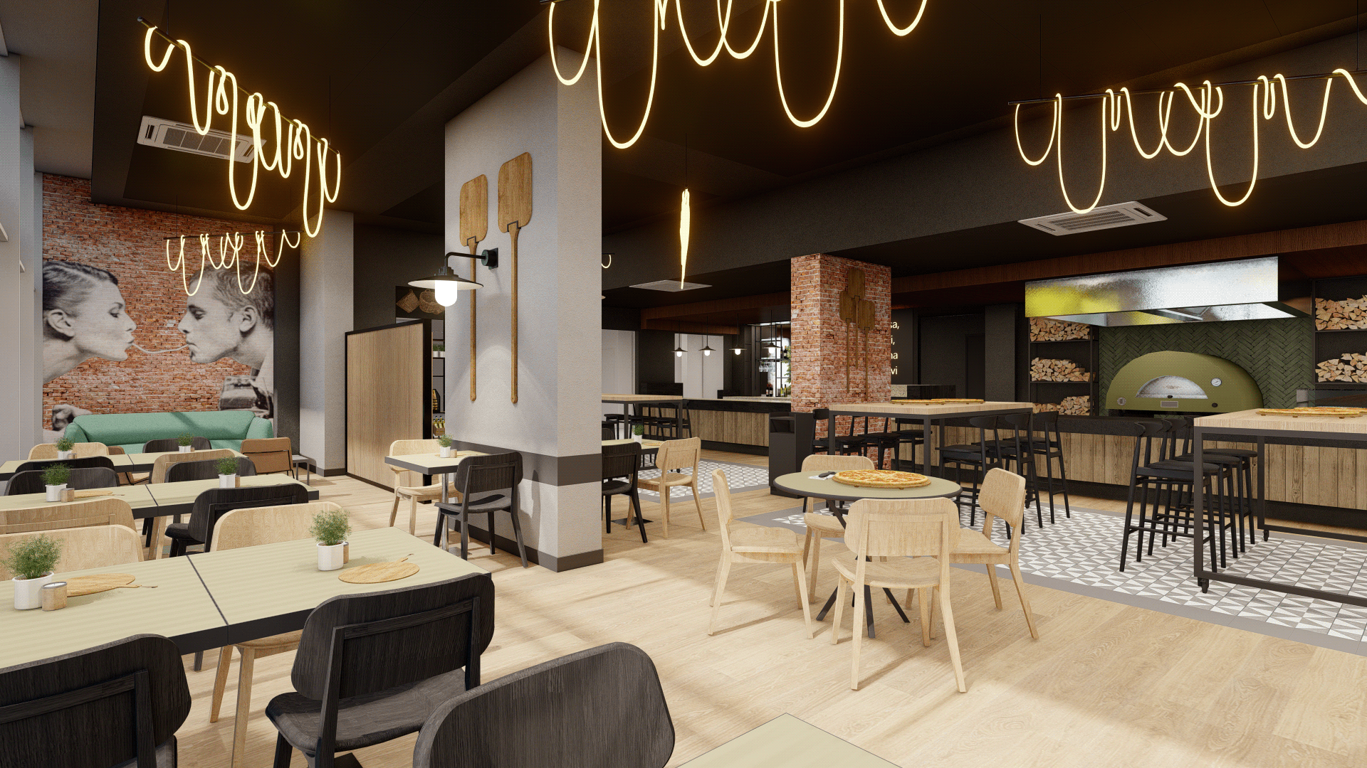 Atelier Domh 披萨店室内设计-18