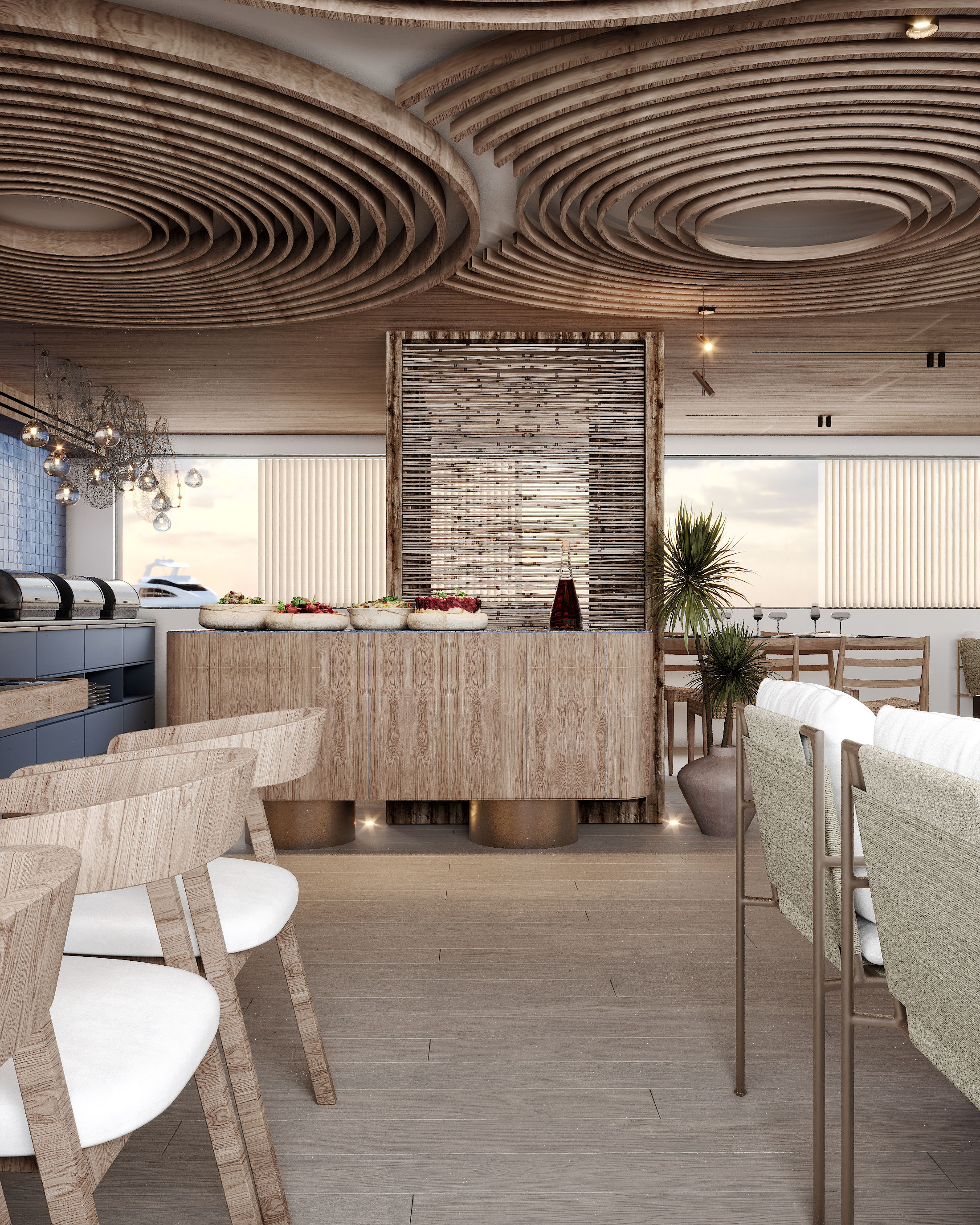 游艇餐厅，游艇卧室丨Amina El  kholy-12