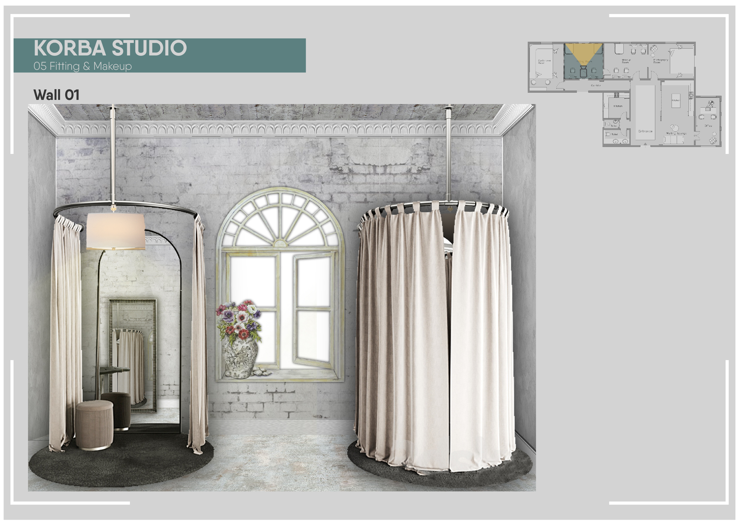 Photography Studio 2D Interior Design & Mood Board-15
