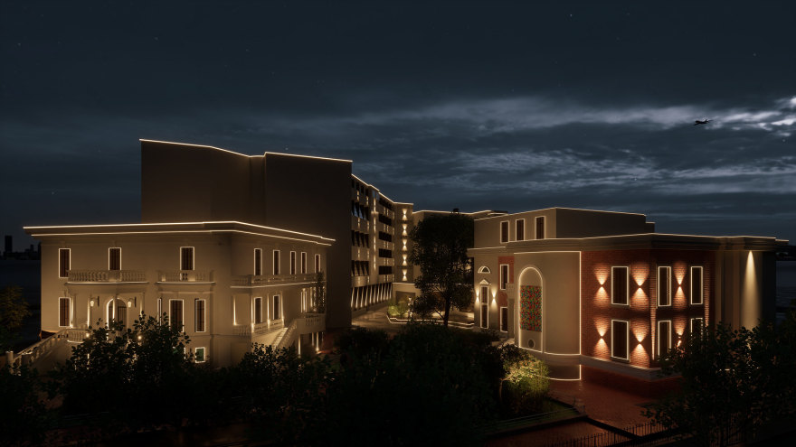 学院建筑外立面照明设计-6