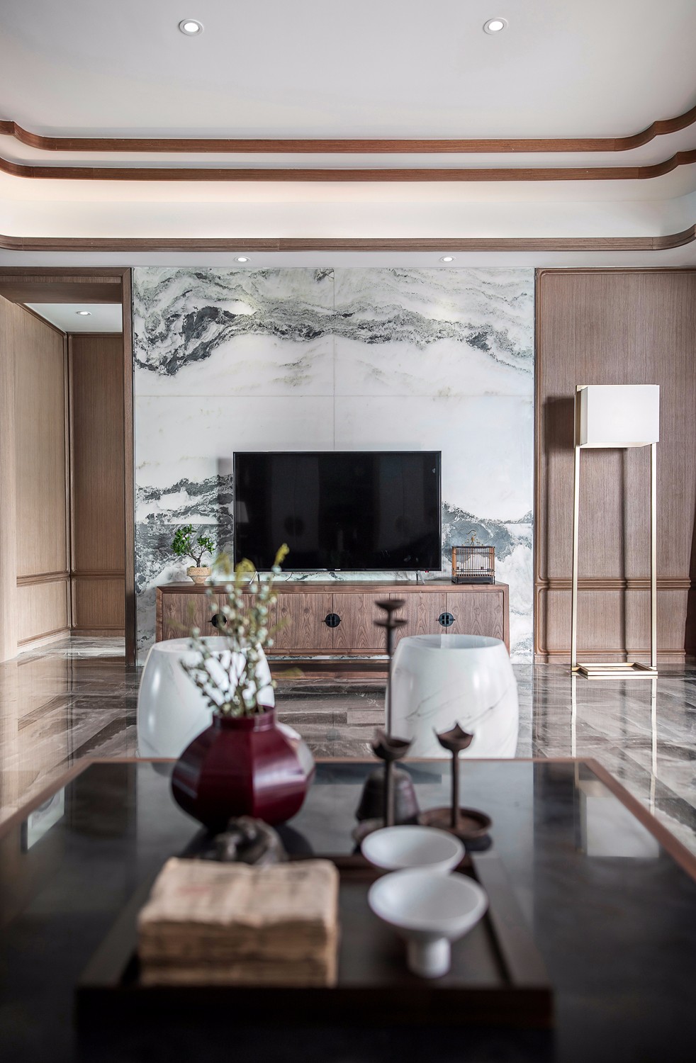 宜昌国际广场260m²中式大平层样板房  戴勇室内设计师事务所-16