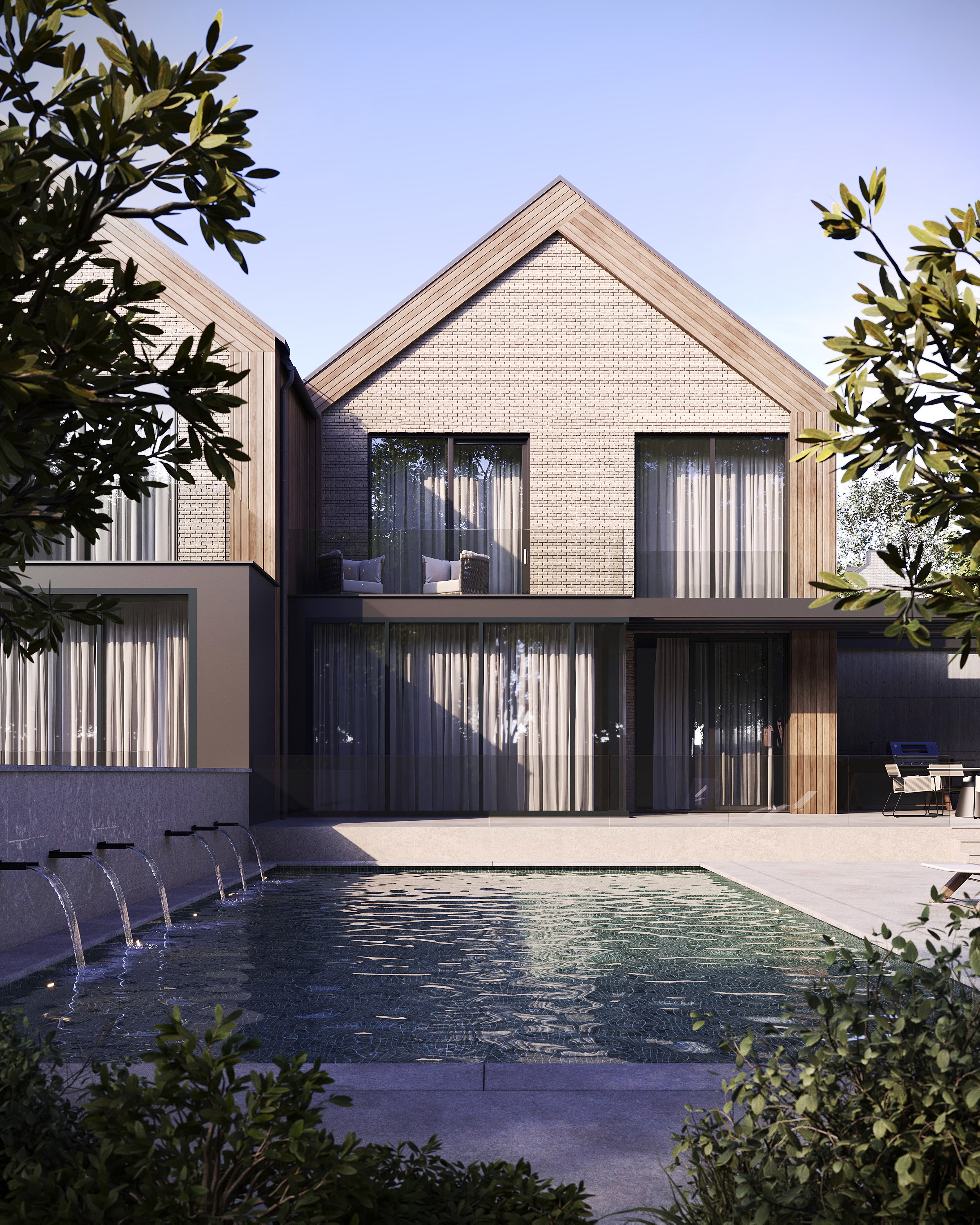 双拼别墅；双联住宅（注：TwinHouse常见指这种住宅形式，具体需结合语境确定） 丨MUKAAB-3