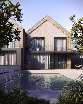 双拼别墅；双联住宅（注：TwinHouse常见指这种住宅形式，具体需结合语境确定） 丨MUKAAB